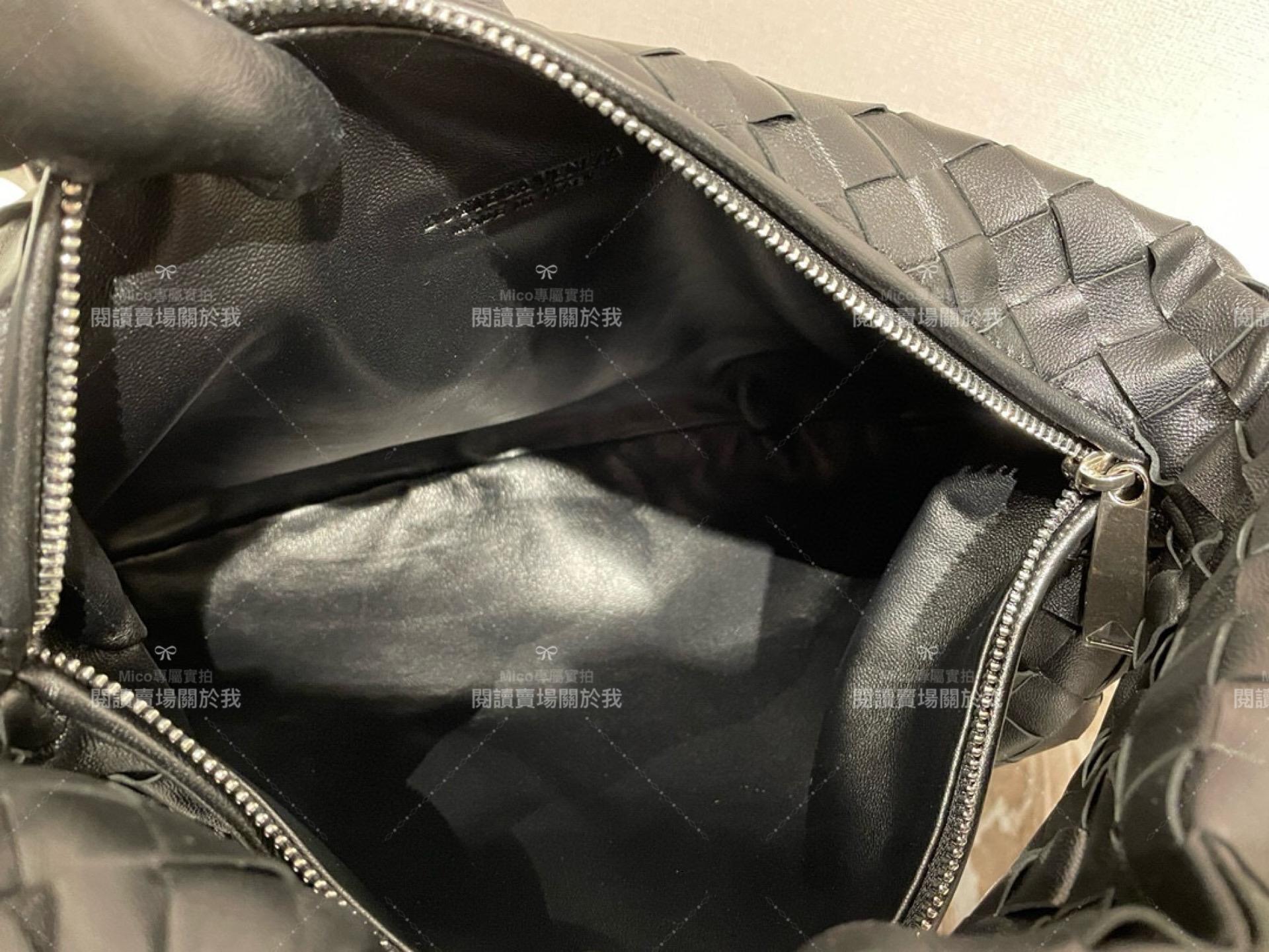 BV BOTTEGA VENETA Black Teen Jodie Bag 中號/36cm 小羊皮編織包/打結包/手提包