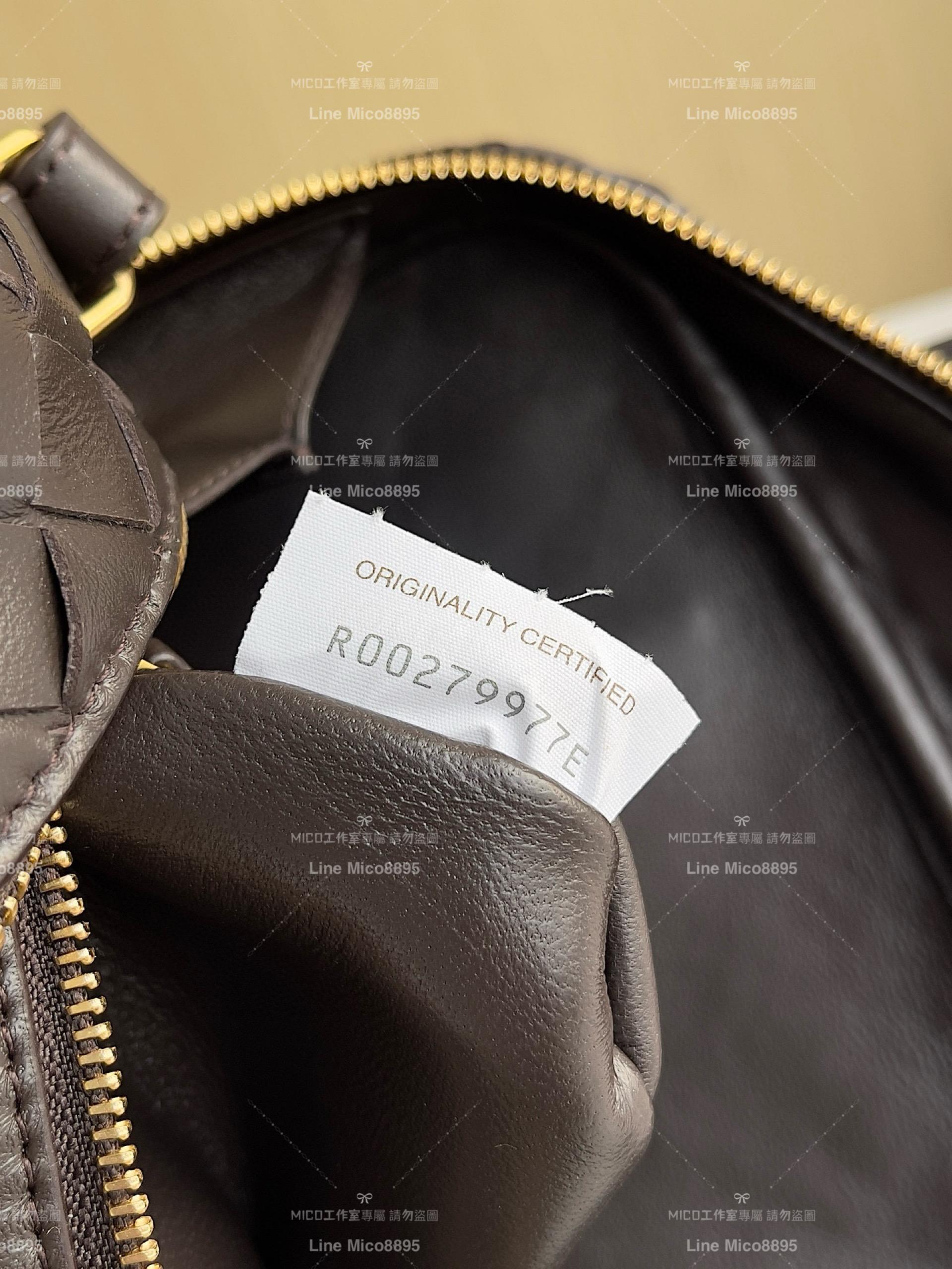 Bottega Veneta 新款 巧克力棕 Small Getaway小號羊皮編織手提袋 23.5cm
