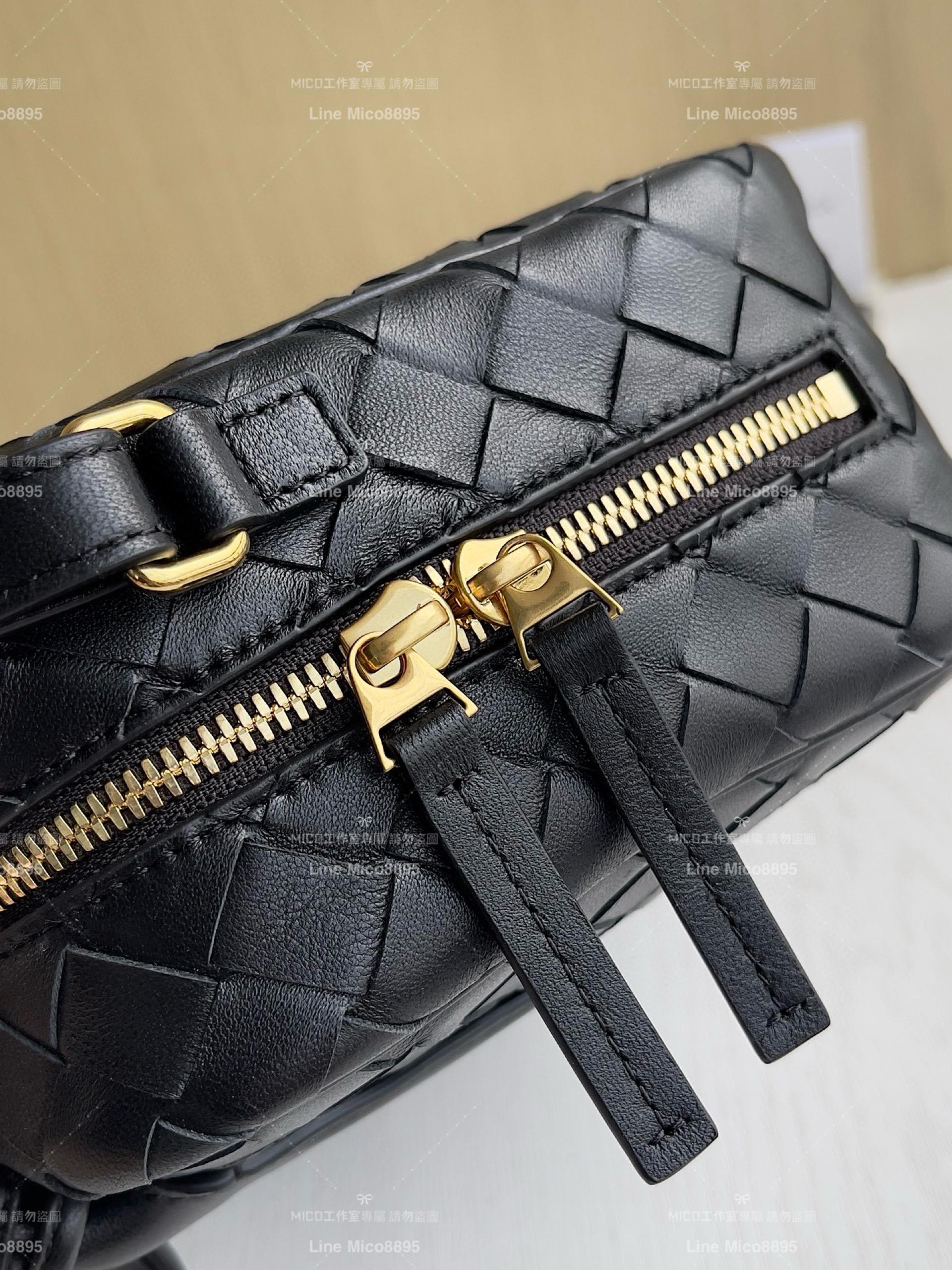 Bottega Veneta 黑色 Small Getaway小號羊皮編織手提袋 23.5cm