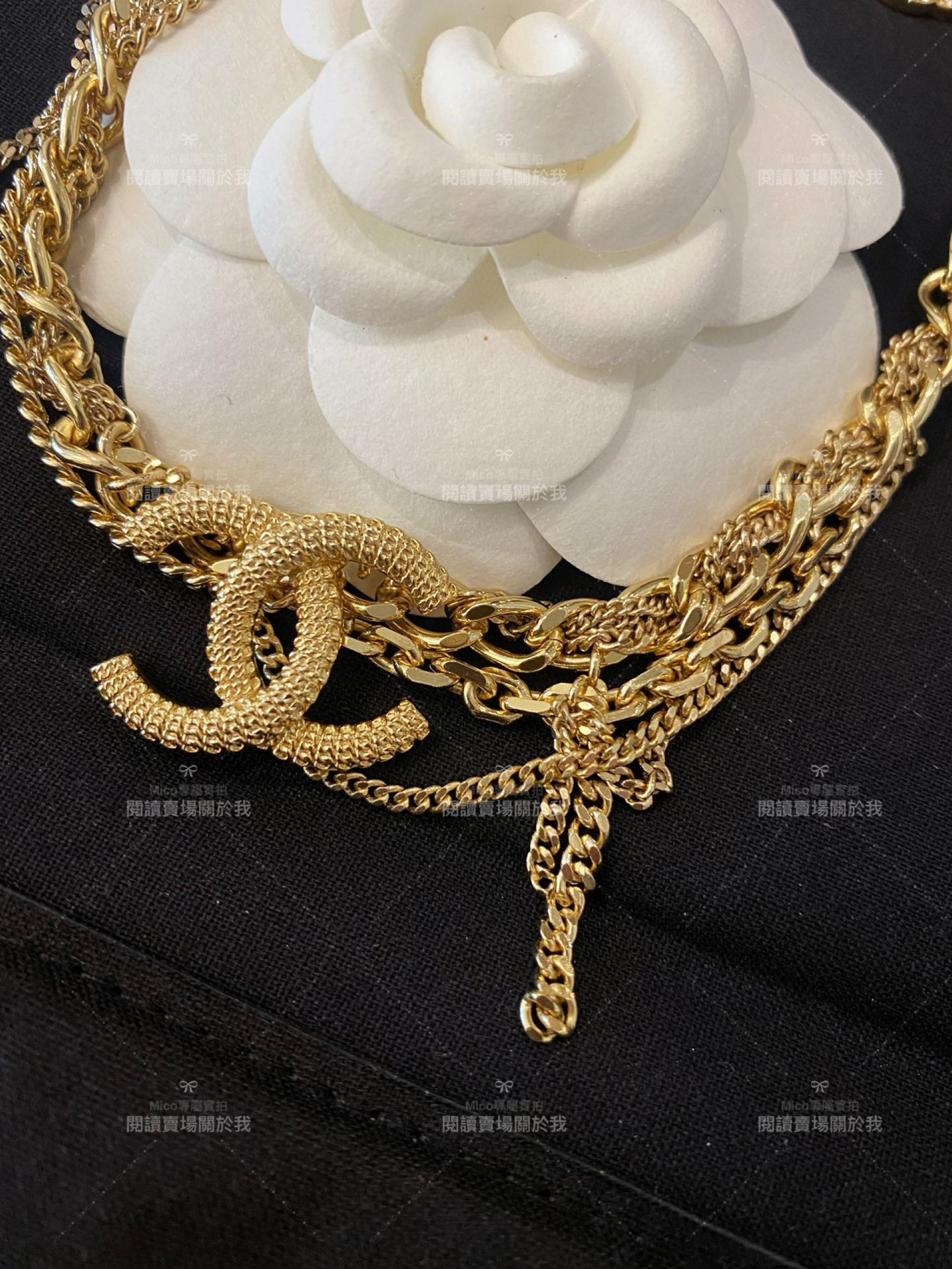 chanel 重工纏繞多鏈條項鍊choker