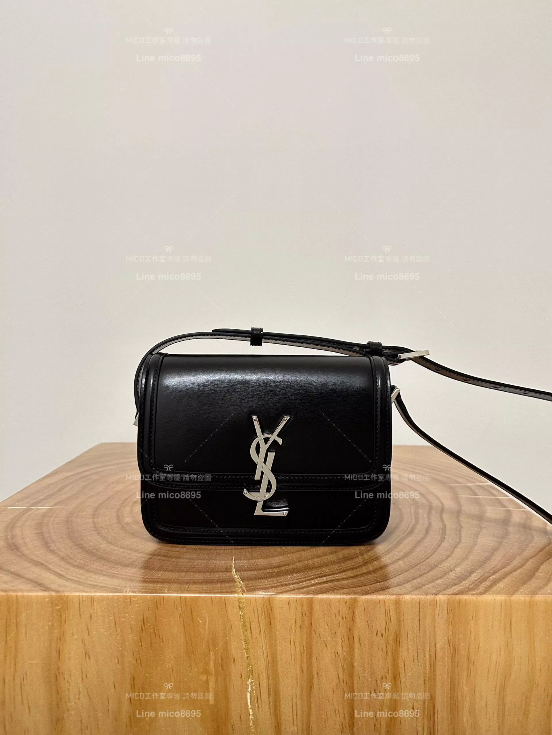 YSL Saint Laurent 黑銀小號 郵差包 Solferino Box Small Satchel Bag 19cm 豆腐包 斜跨包