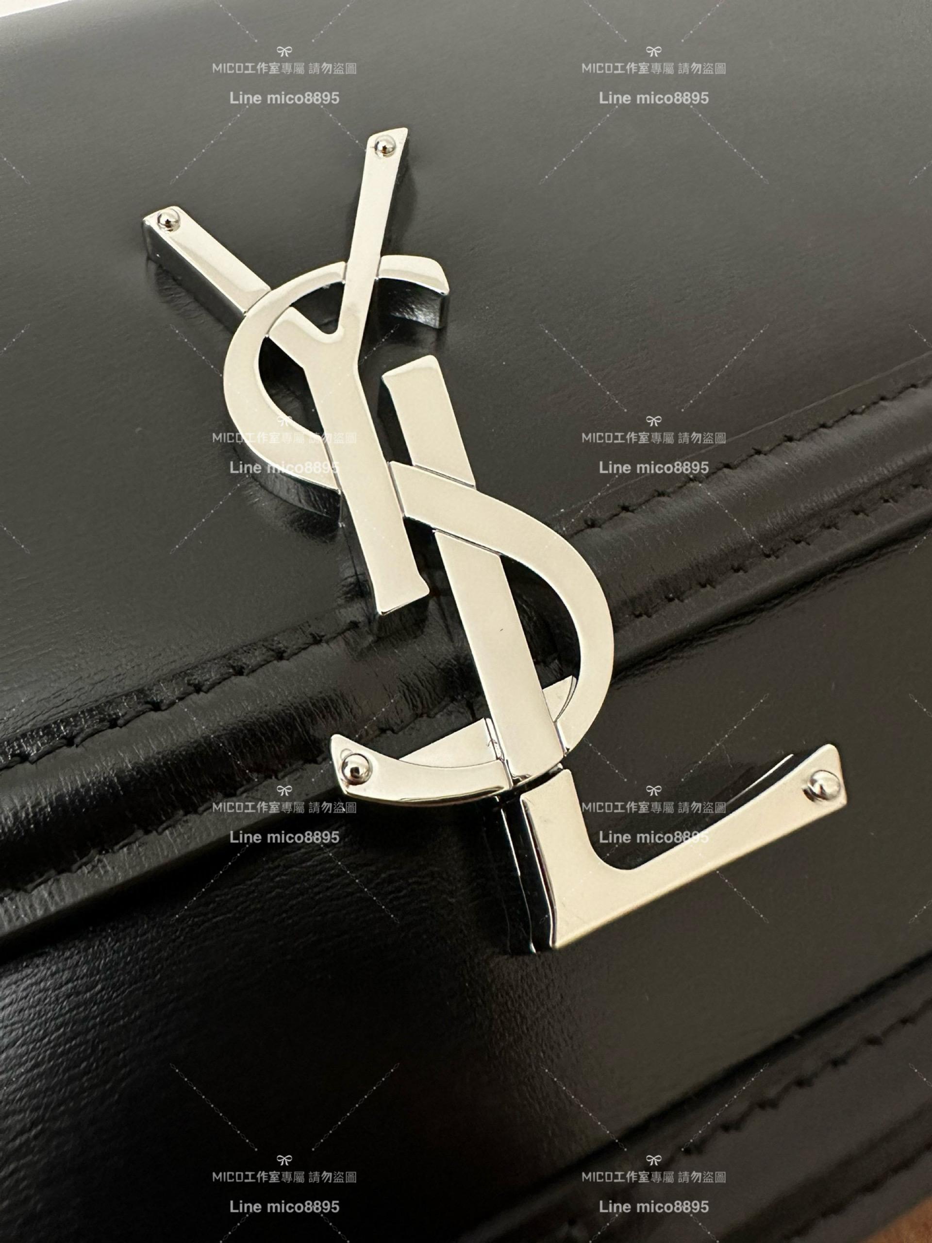 YSL Saint Laurent 黑色/銀釦/中號 郵差包 Solferino Box Satchel Bag 23cm 豆腐包 斜跨包