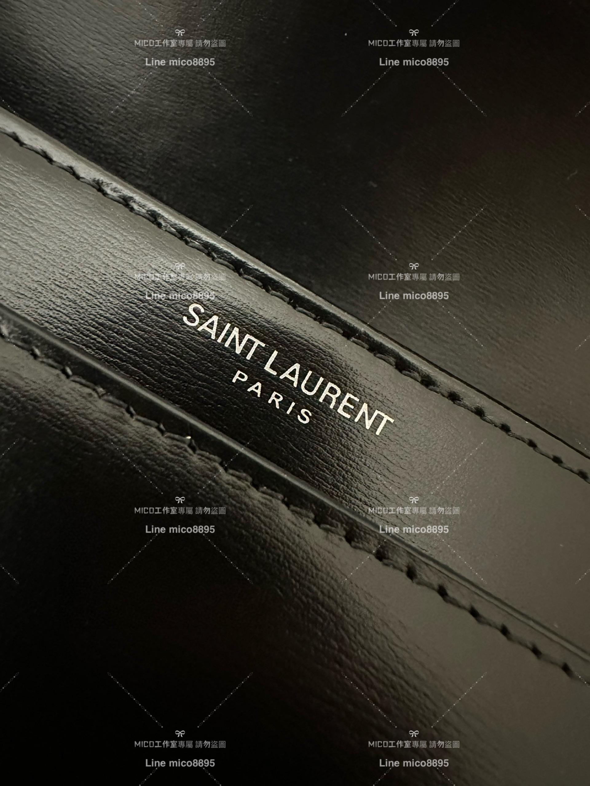 YSL Saint Laurent 黑色/銀釦/中號 郵差包 Solferino Box Satchel Bag 23cm 豆腐包 斜跨包