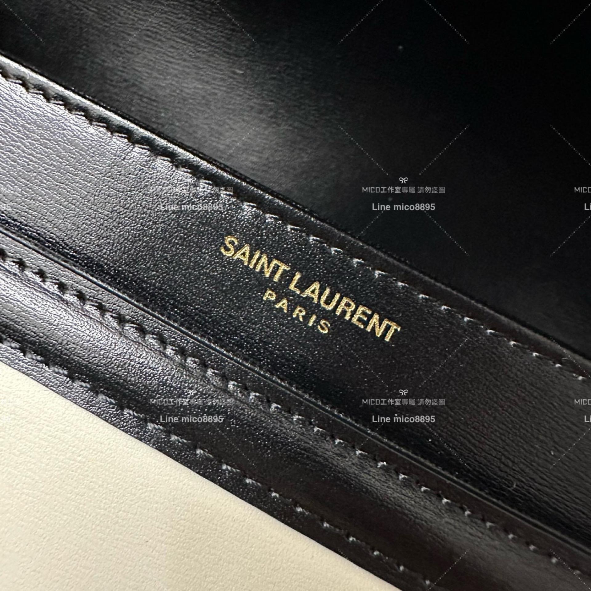 YSL Saint Laurent 拼色款/金釦/中號 郵差包 Solferino Box Satchel Bag 23cm 豆腐包 斜跨包