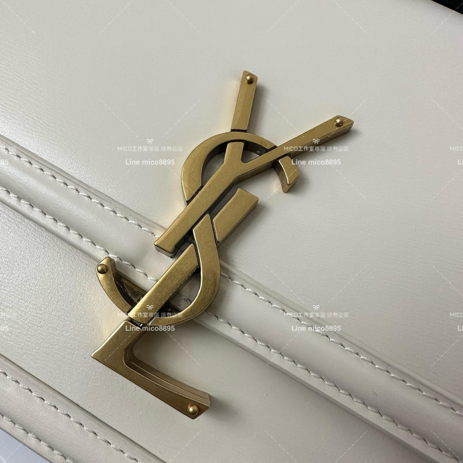 YSL Saint Laurent 國旗紅/金釦/中號 郵差包 Solferino Box Satchel Bag 23cm 豆腐包 斜跨包