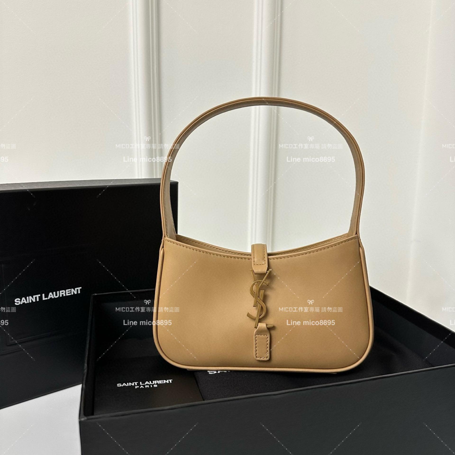 YSL 聖羅蘭 Saint Laurent 杏色 mini款 19cm LE 5 À 7# Le5a7 Hobo腋下包/手提包