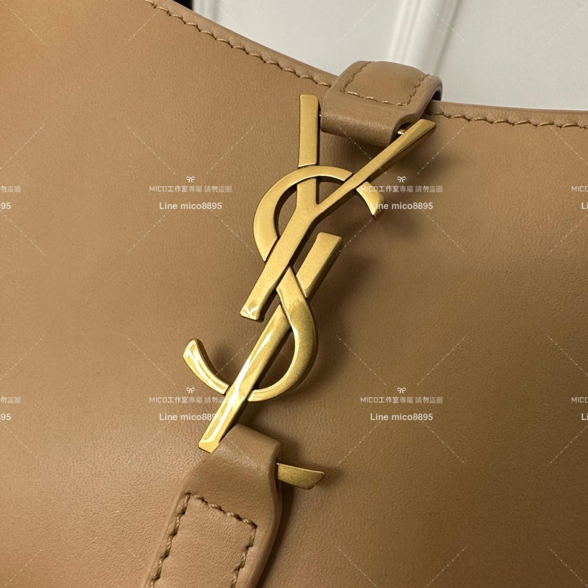 YSL 聖羅蘭 Saint Laurent 杏色 mini款 19cm LE 5 À 7# Le5a7 Hobo腋下包/手提包