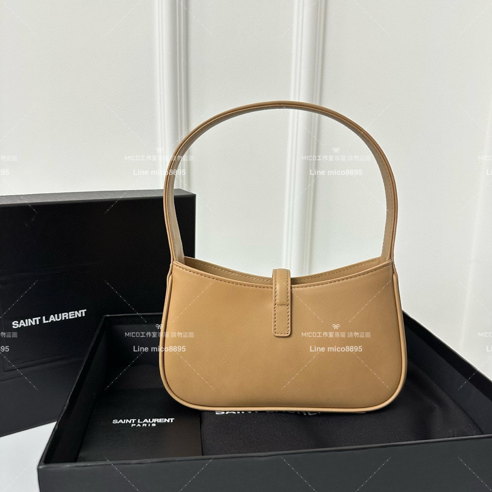 YSL 聖羅蘭 Saint Laurent 杏色 mini款 19cm LE 5 À 7# Le5a7 Hobo腋下包/手提包