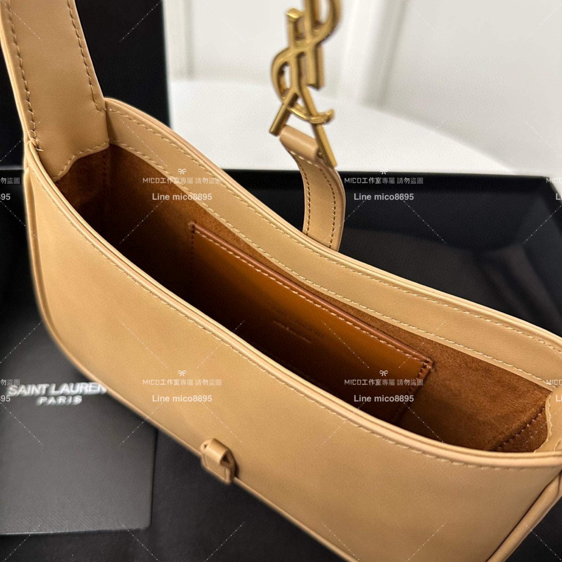 YSL 聖羅蘭 Saint Laurent 杏色 mini款 19cm LE 5 À 7# Le5a7 Hobo腋下包/手提包