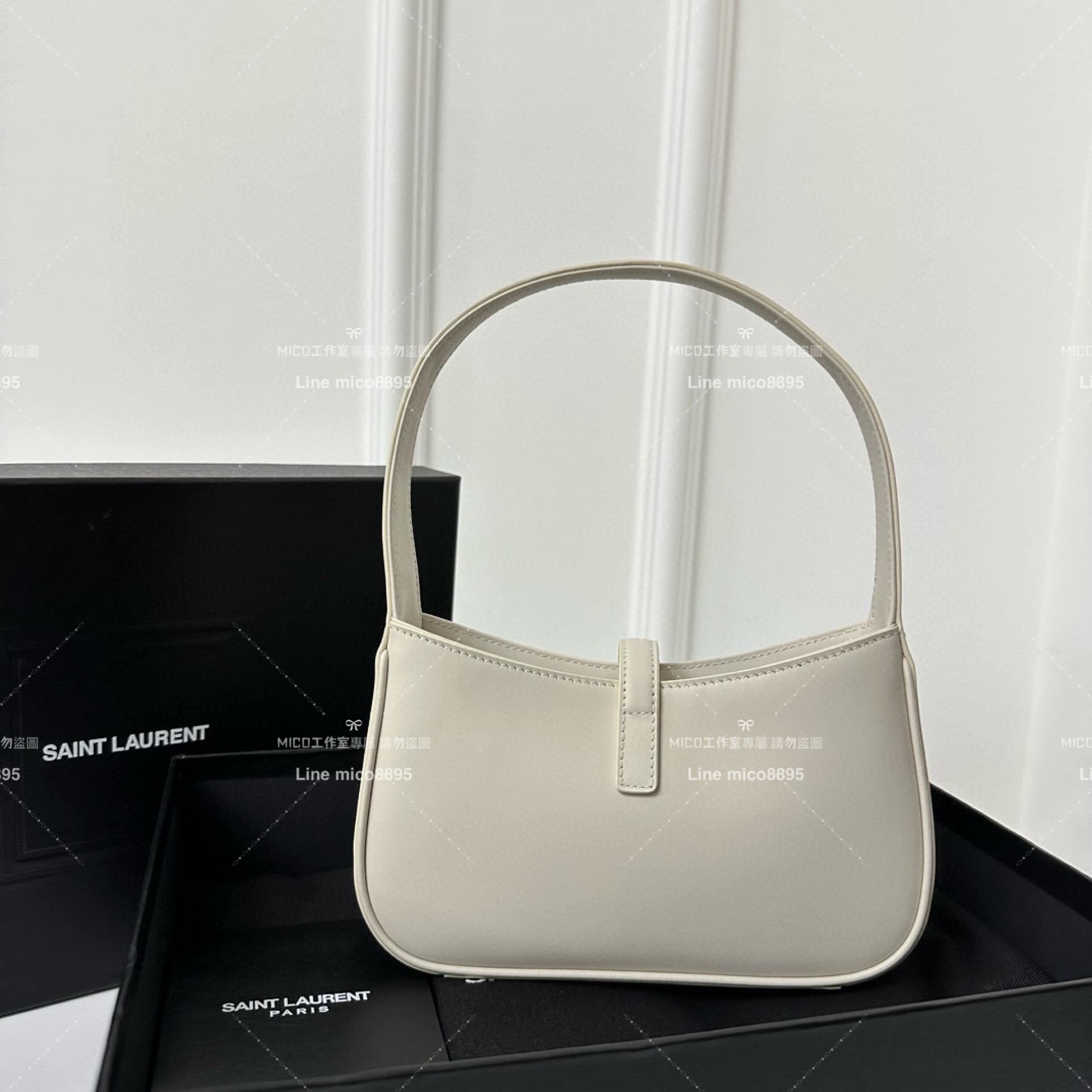 YSL 聖羅蘭 Saint Laurent 奶油白 mini款 19cm LE 5 À 7# Le5a7 Hobo腋下包/手提包