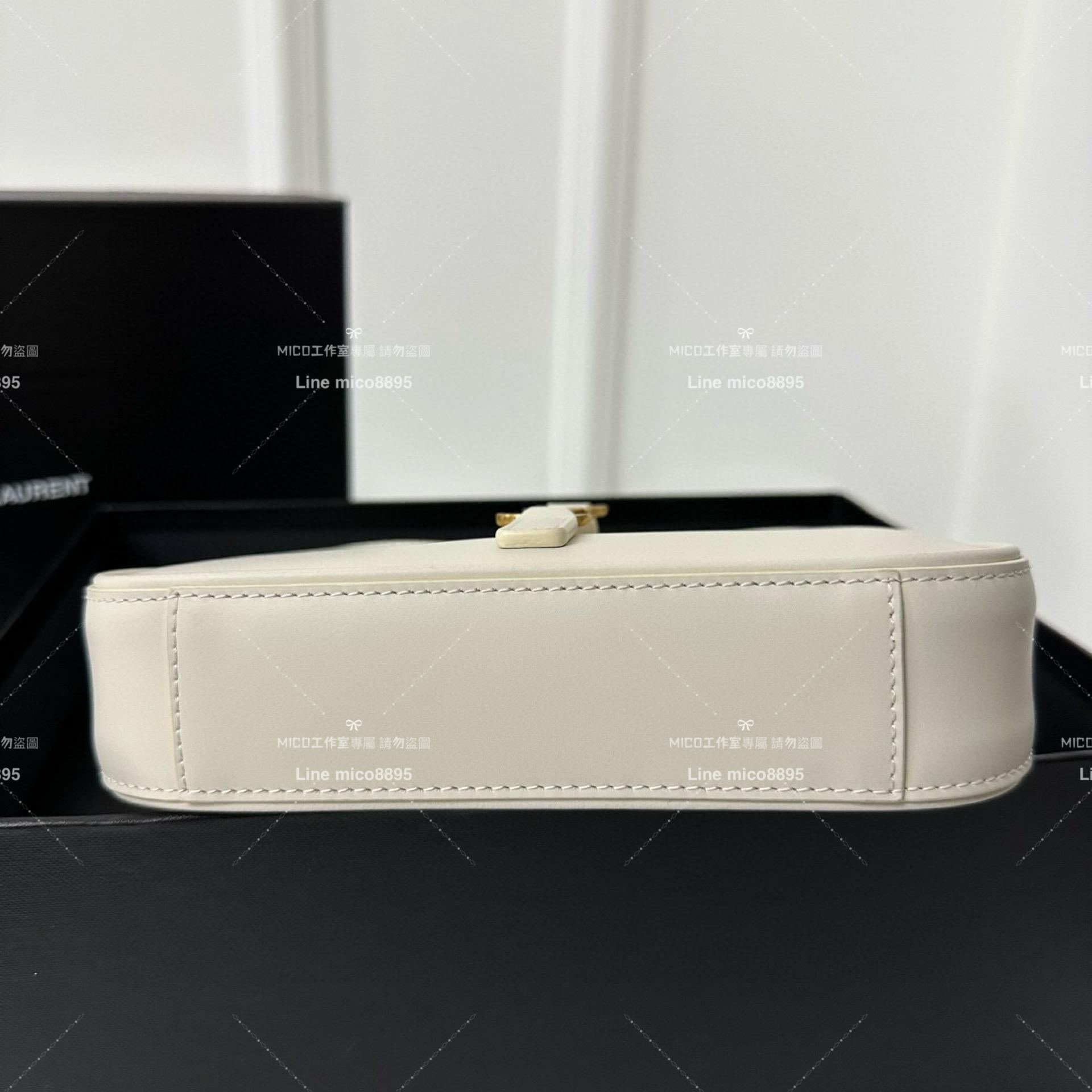 YSL 聖羅蘭 Saint Laurent 奶油白 mini款 19cm LE 5 À 7# Le5a7 Hobo腋下包/手提包