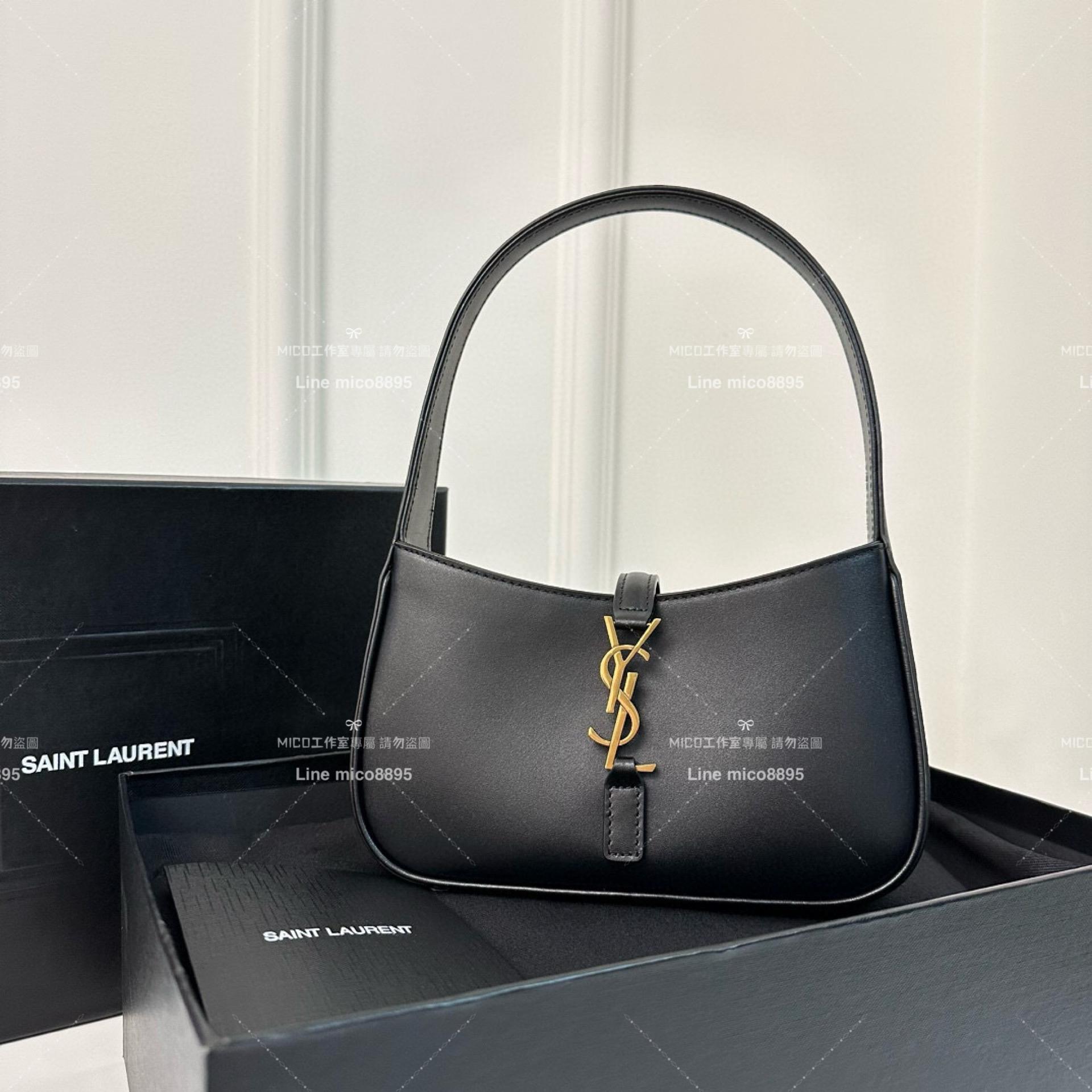 YSL 聖羅蘭 Saint Laurent 黑色mini款 19cm LE 5 À 7# Le5a7 Hobo腋下包/手提包