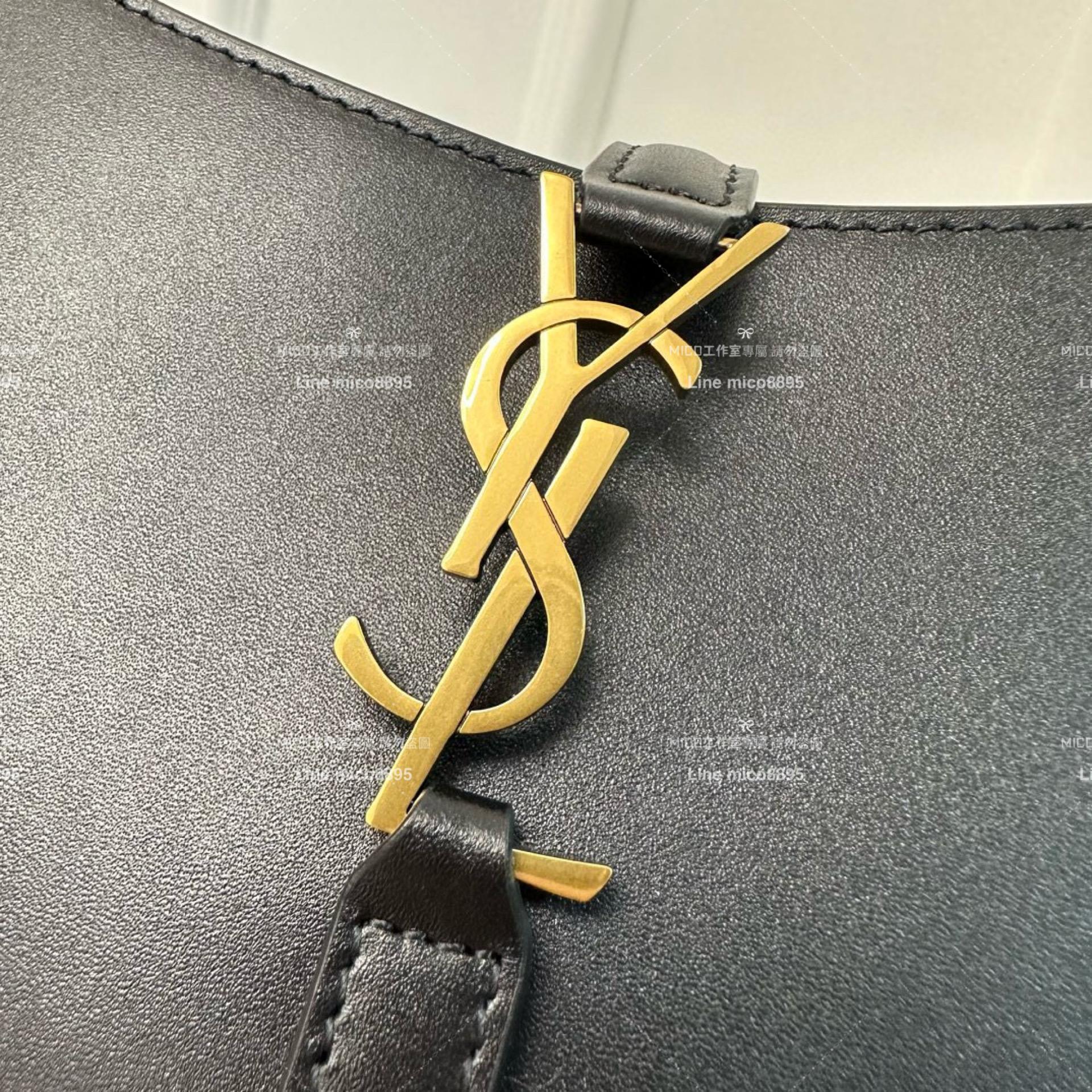YSL 聖羅蘭 Saint Laurent 黑色mini款 19cm LE 5 À 7# Le5a7 Hobo腋下包/手提包