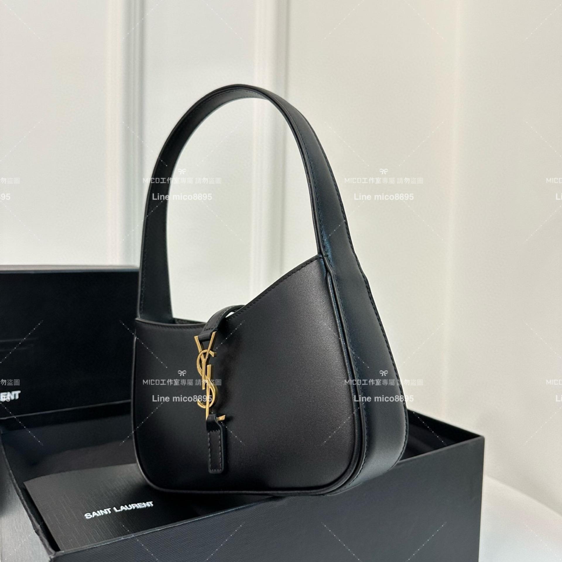YSL 聖羅蘭 Saint Laurent 黑色mini款 19cm LE 5 À 7# Le5a7 Hobo腋下包/手提包