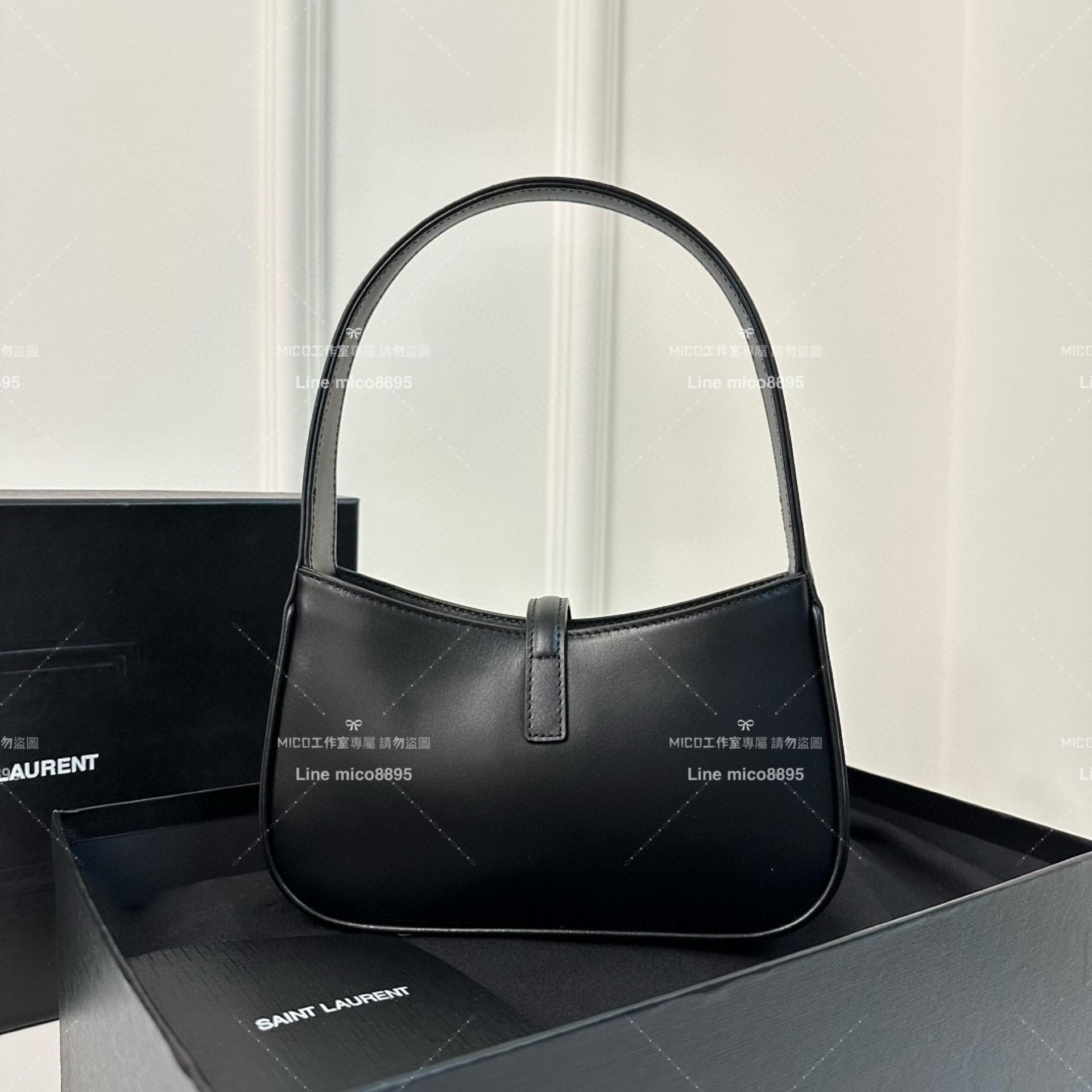 YSL 聖羅蘭 Saint Laurent 黑色mini款 19cm LE 5 À 7# Le5a7 Hobo腋下包/手提包