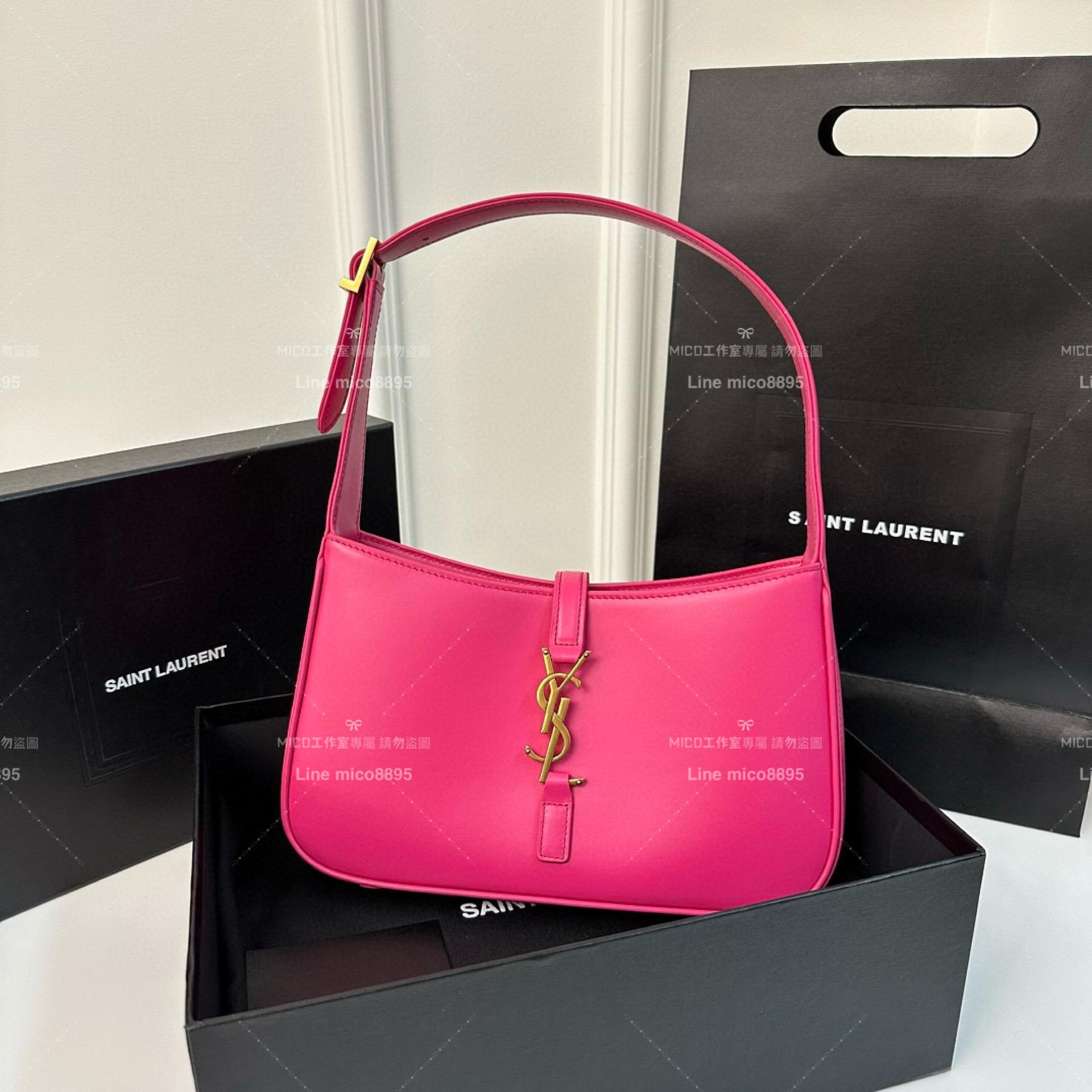 YSL Saint Laurent 聖羅蘭 LE 5 À 7# 玫粉色 Le5a7 Hobo腋下包/手提包 24cm