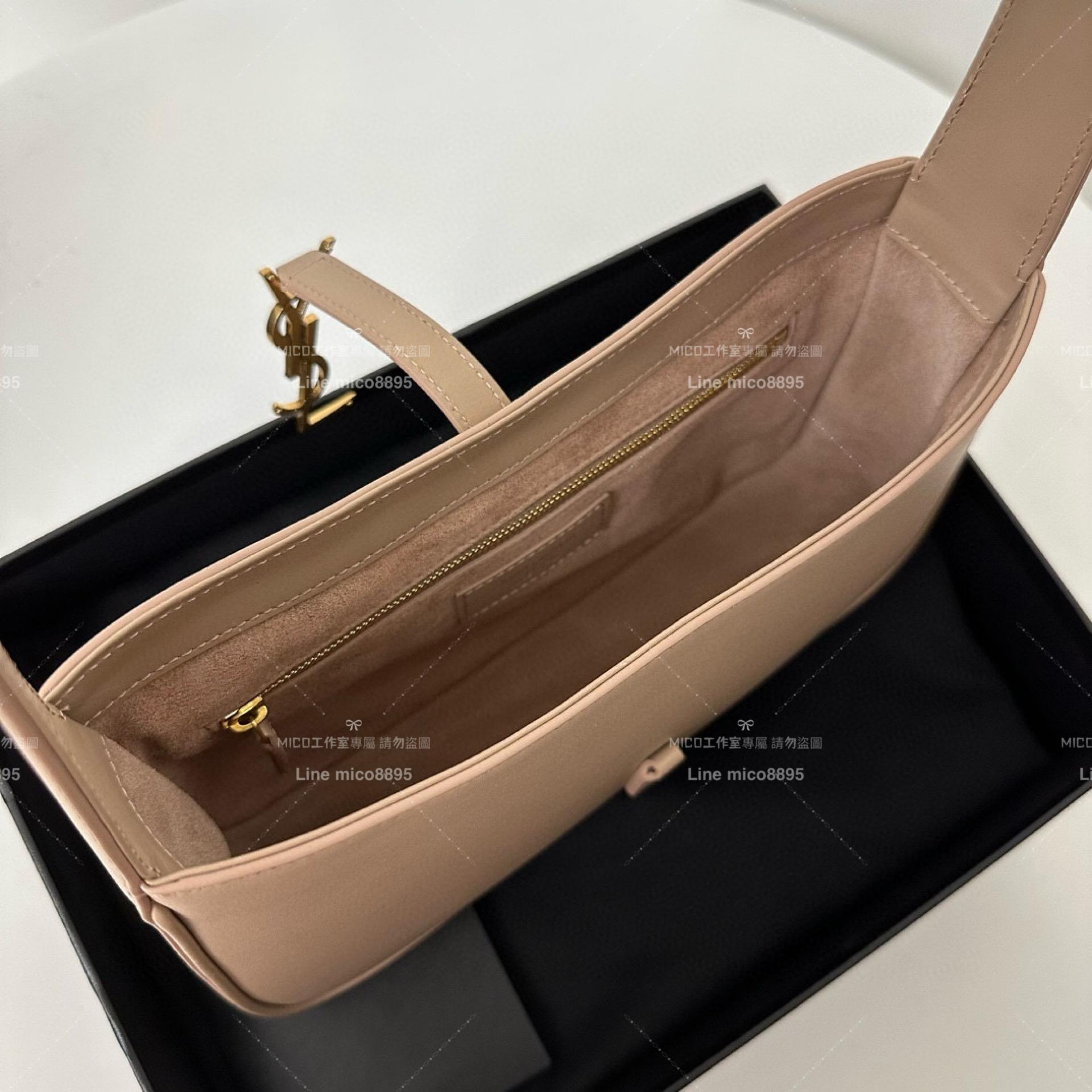 YSL Saint Laurent 聖羅蘭 LE 5 À 7# 乾燥玫瑰粉 Le5a7 Hobo腋下包/手提包 24cm