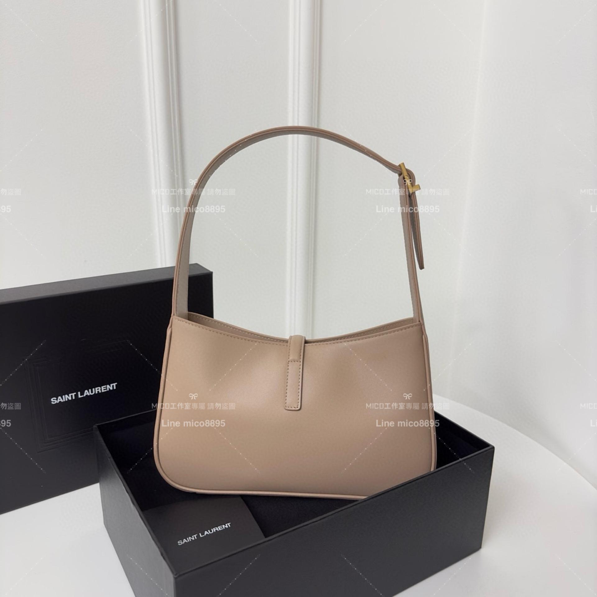 YSL Saint Laurent 聖羅蘭 LE 5 À 7# 乾燥玫瑰粉 Le5a7 Hobo腋下包/手提包 24cm