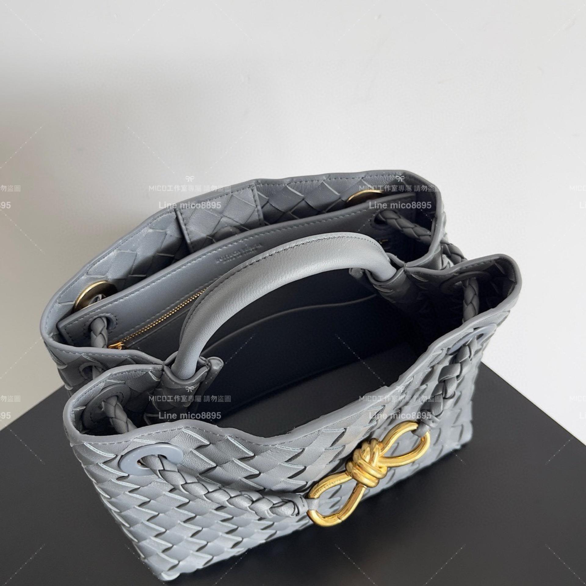 BOTTEGA VENETA 編織羊皮 石板色 SMALL小號 ANDIAMO 編織包手袋 25cm