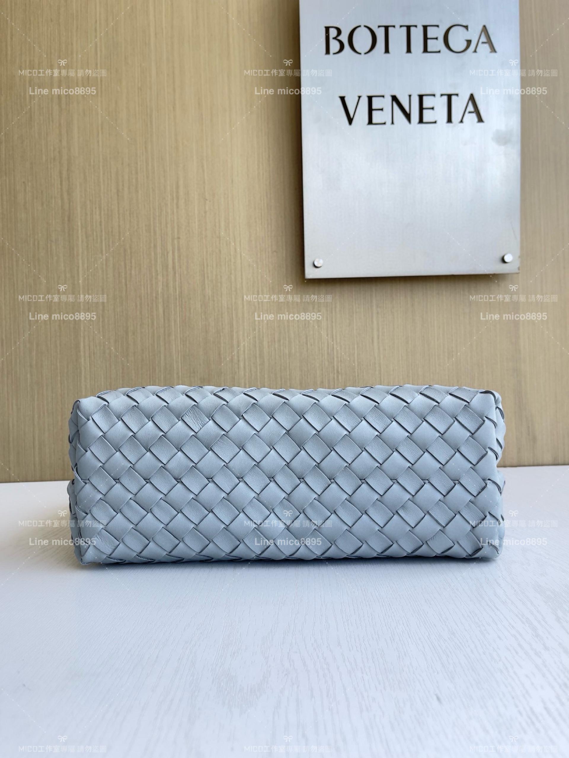 BOTTEGA VENETA BV 瑪瑙灰 編織小羊皮中號Andiamo手提包/肩背包/托特包 老錢風穿搭 32.5cm