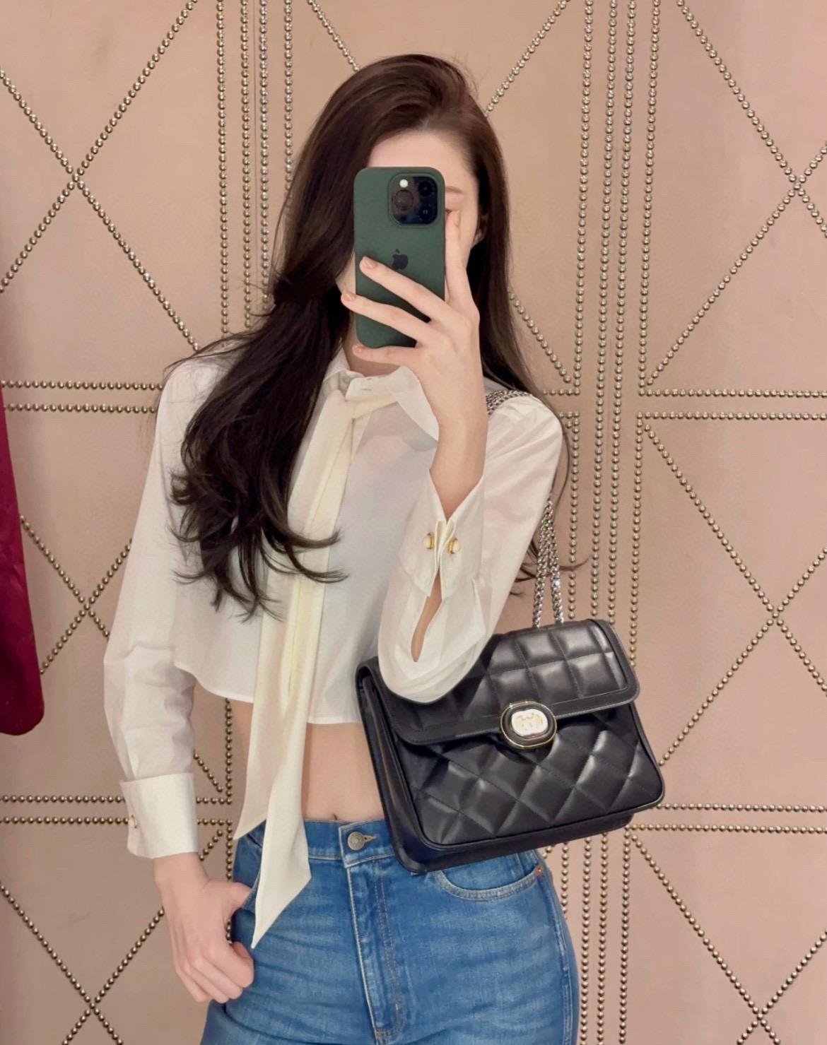GUCCI 古馳 Deco系列 小號肩背包 黑色 19.5cm