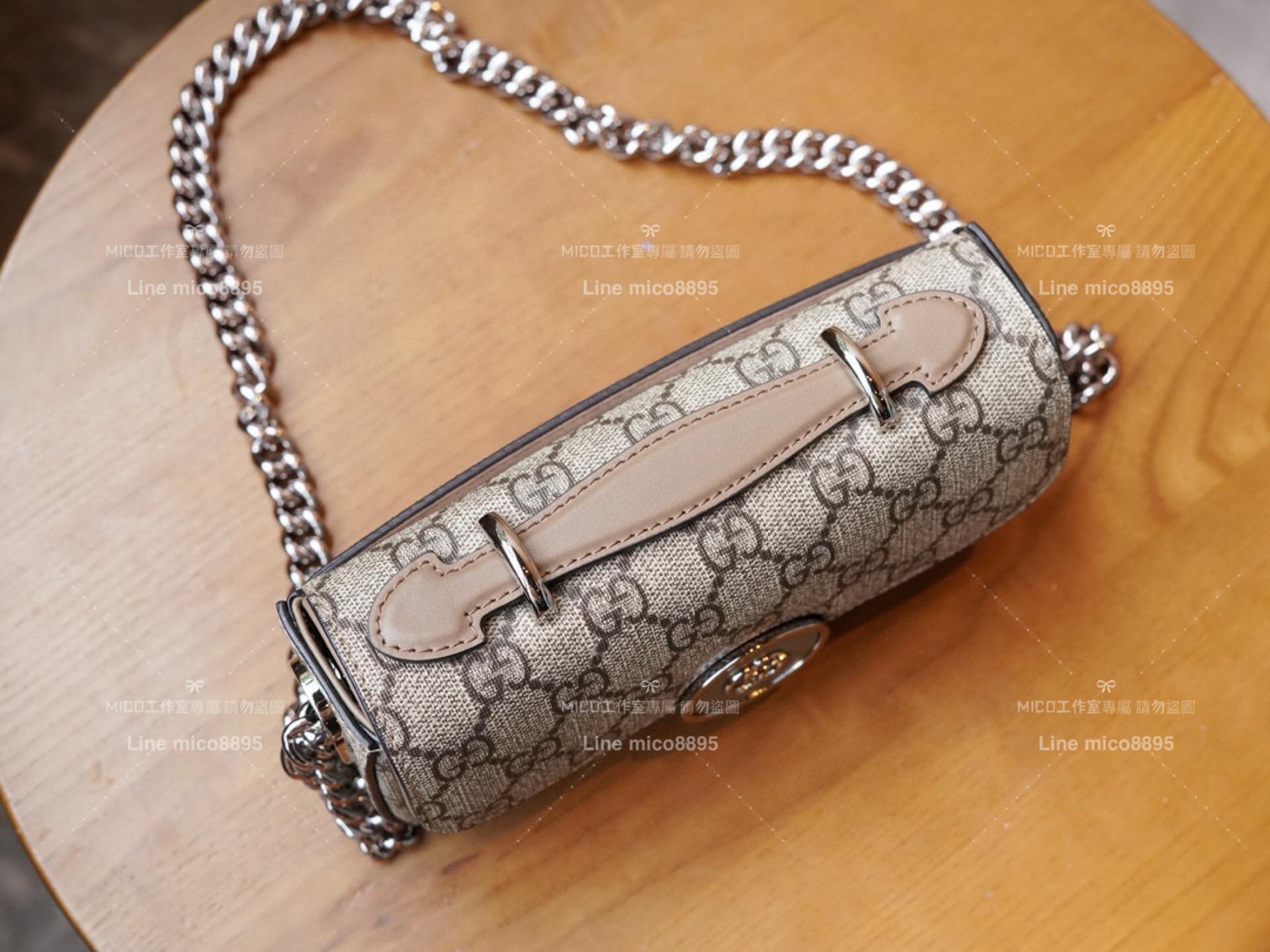 GUCCI 古馳 GG 經典老花 超mini Petite 斜挎鏈條肩背包/斜跨包/女包/18.5cm