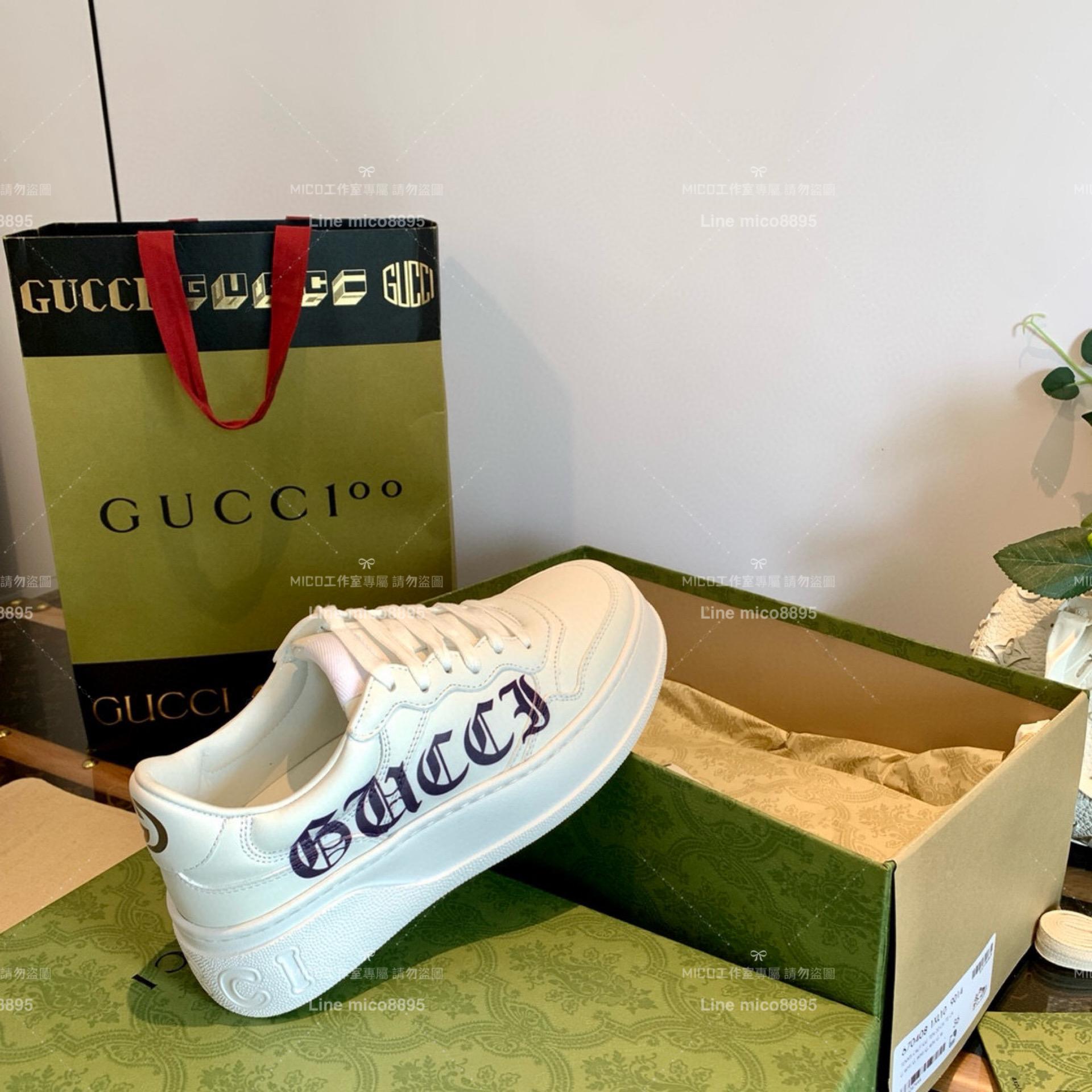 GUCCI 男女情侶款 GG 520限定款 餅乾小白鞋 厚底鞋/餅乾鞋 男女碼35-44