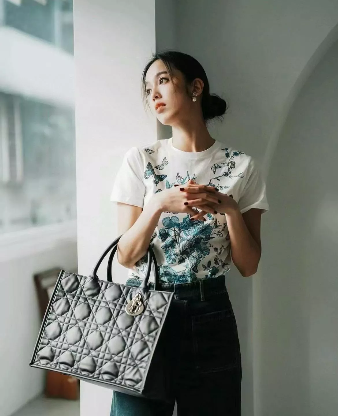 DIOR 迪奧｜▫️高訂版 全鋼五金 黑色全皮 新款BookTote 帶肩帶款 中號/36cm