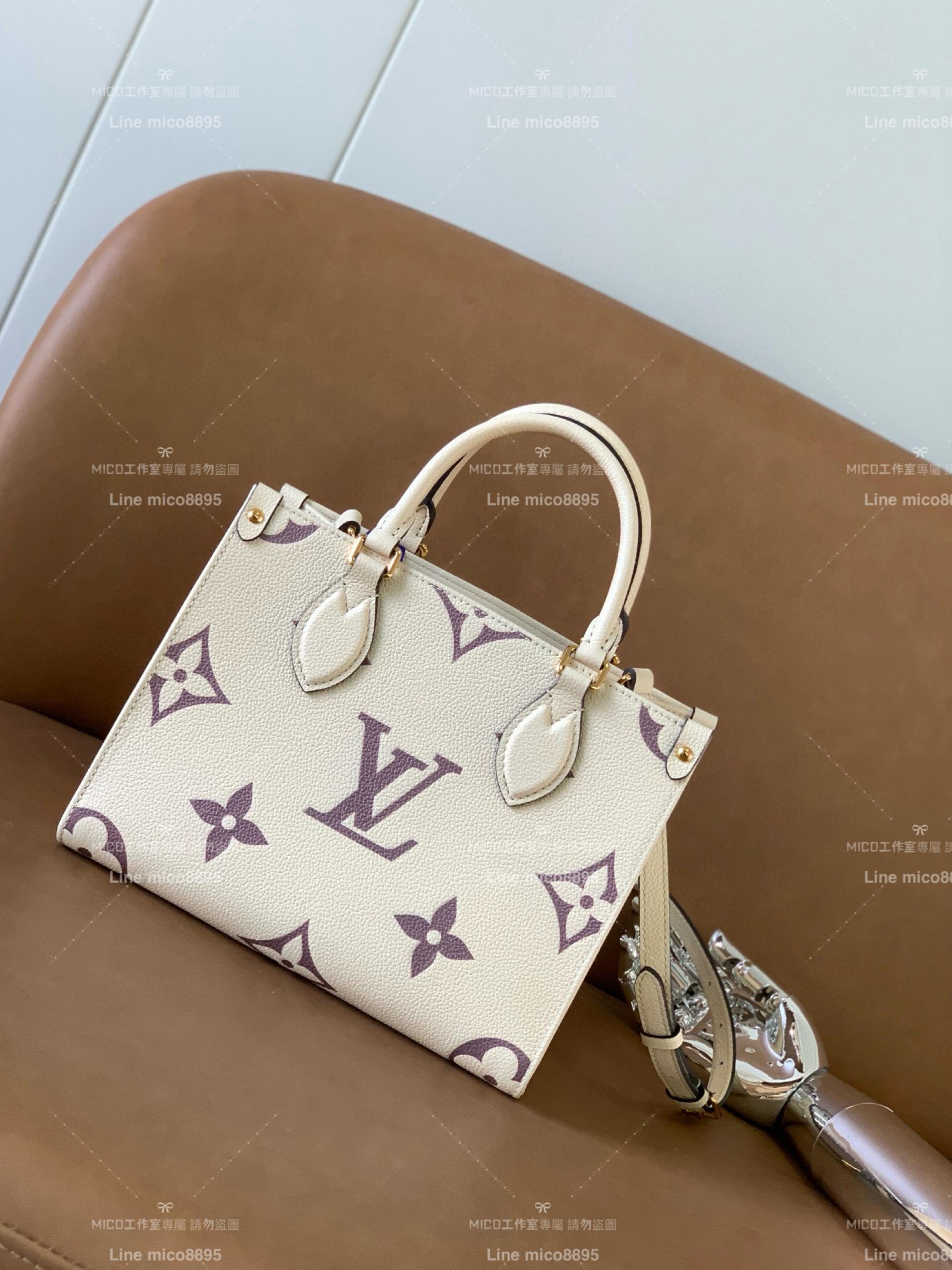 LV 路易威登｜M45654 絲印款 Onthego小號Tote包 25cm 經典Sac Plat手袋 手提肩背包