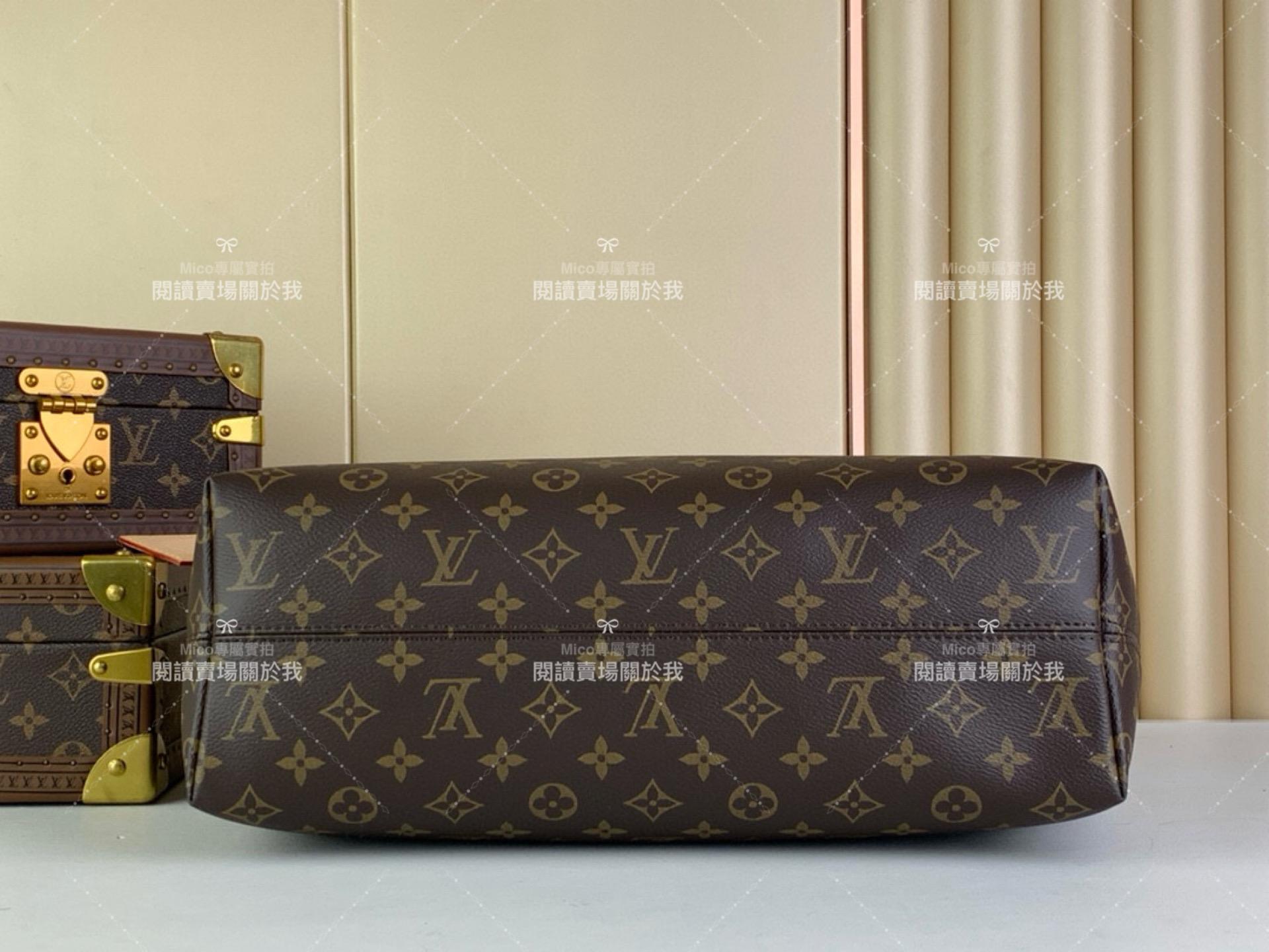 LV 經典 Monogram 帆布 【GRACEFUL 中號手袋】m43703 老花（玫紅） 購物袋 媽媽包