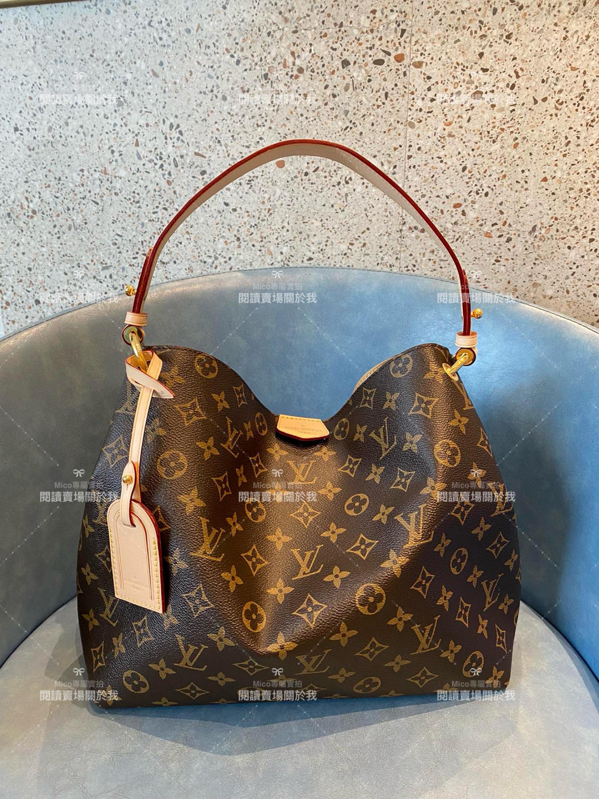 LV 經典 Monogram 帆布版 Graceful 小號手袋 購物袋 媽媽包 M43701 30cm