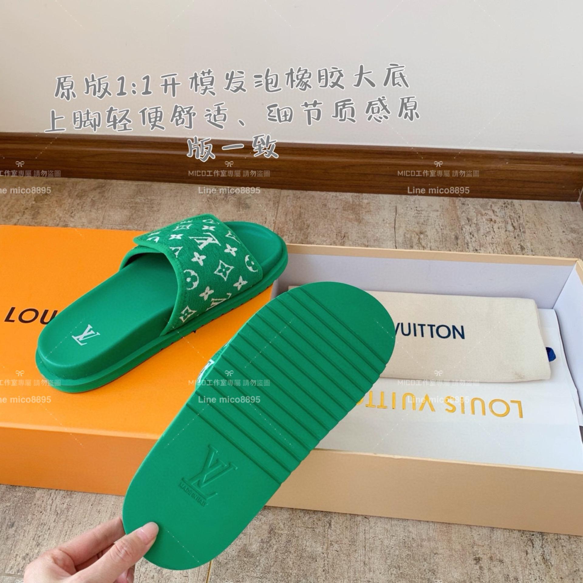 LV  Louis Vuitton ｜情侶款 🧑‍🤝‍🧑 MIAMI系列 老花魔術貼拖鞋 36-45