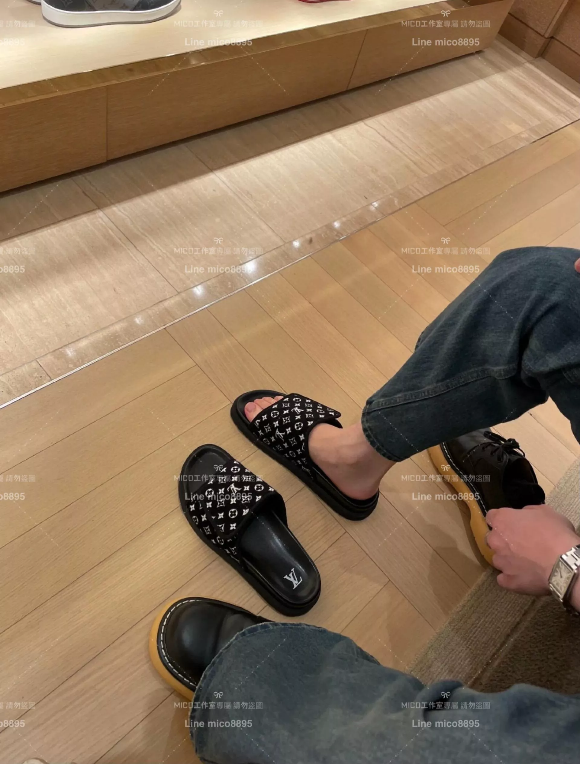 LV  Louis Vuitton ｜情侶款 🧑‍🤝‍🧑 MIAMI系列 老花魔術貼拖鞋 36-45