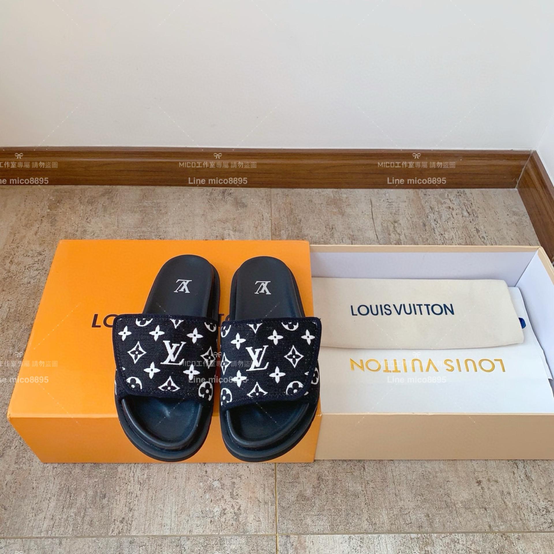 LV  Louis Vuitton ｜情侶款 🧑‍🤝‍🧑 MIAMI系列 老花魔術貼拖鞋 36-45