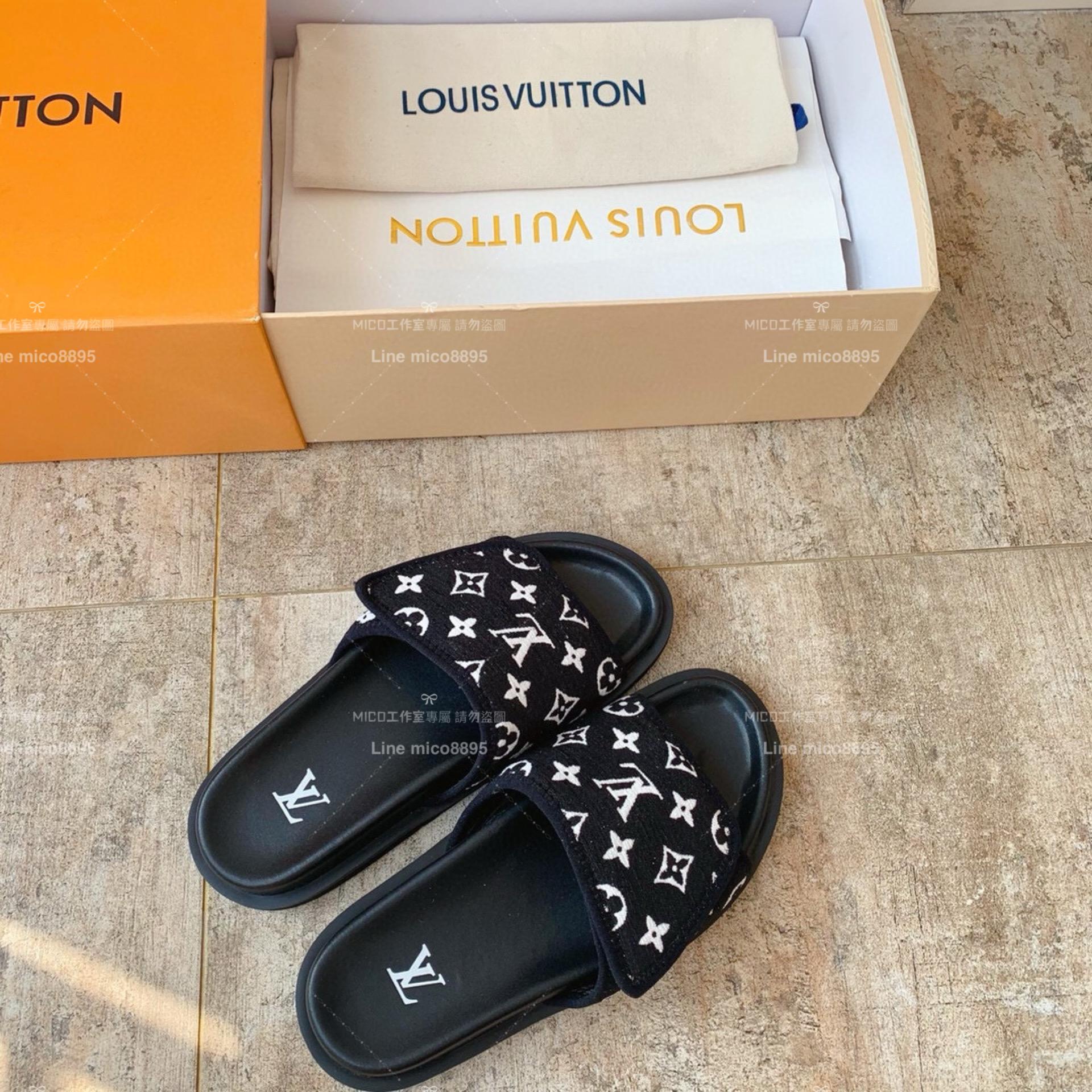 LV  Louis Vuitton ｜情侶款 🧑‍🤝‍🧑 MIAMI系列 老花魔術貼拖鞋 36-45