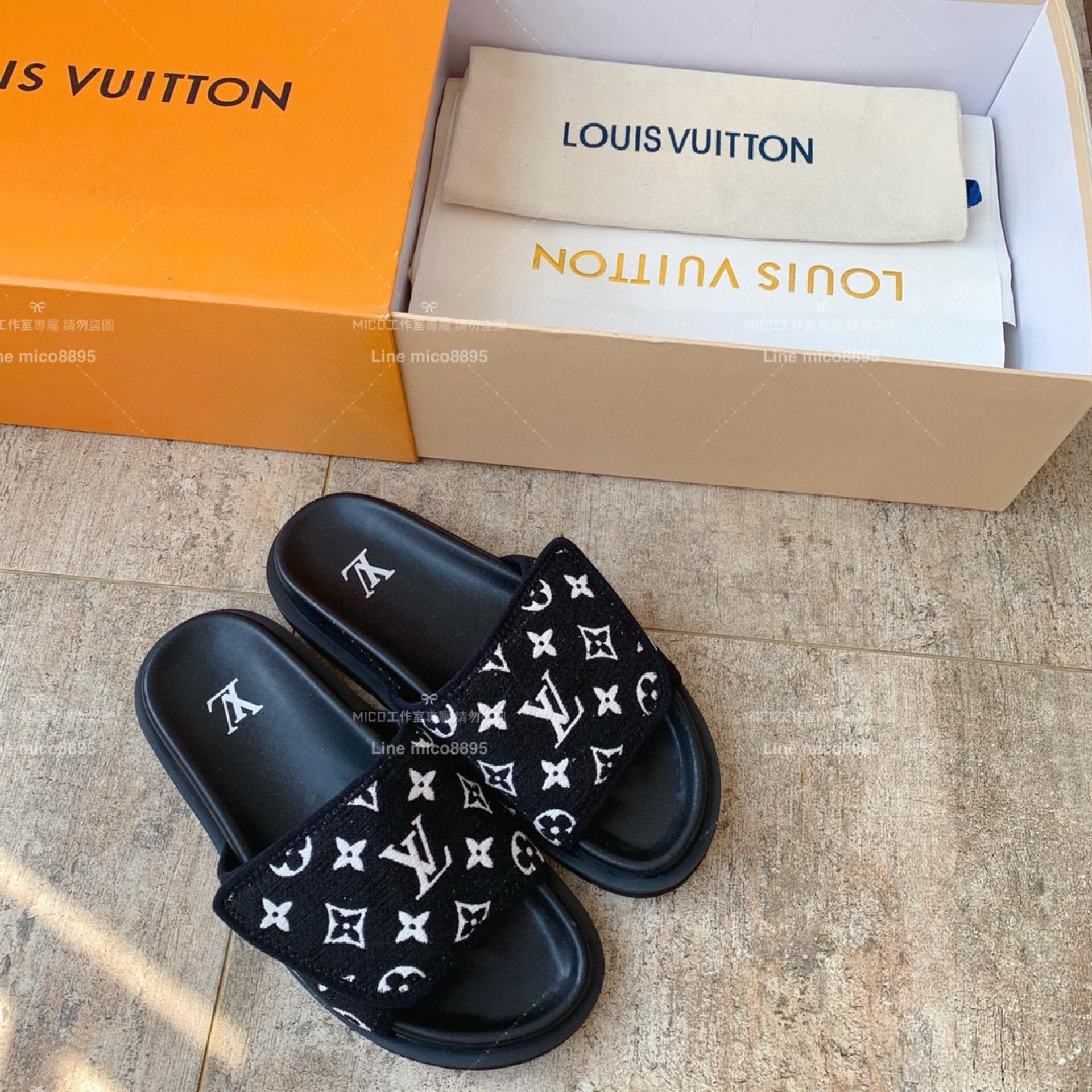 LV  Louis Vuitton ｜情侶款 🧑‍🤝‍🧑 MIAMI系列 老花魔術貼拖鞋 36-45