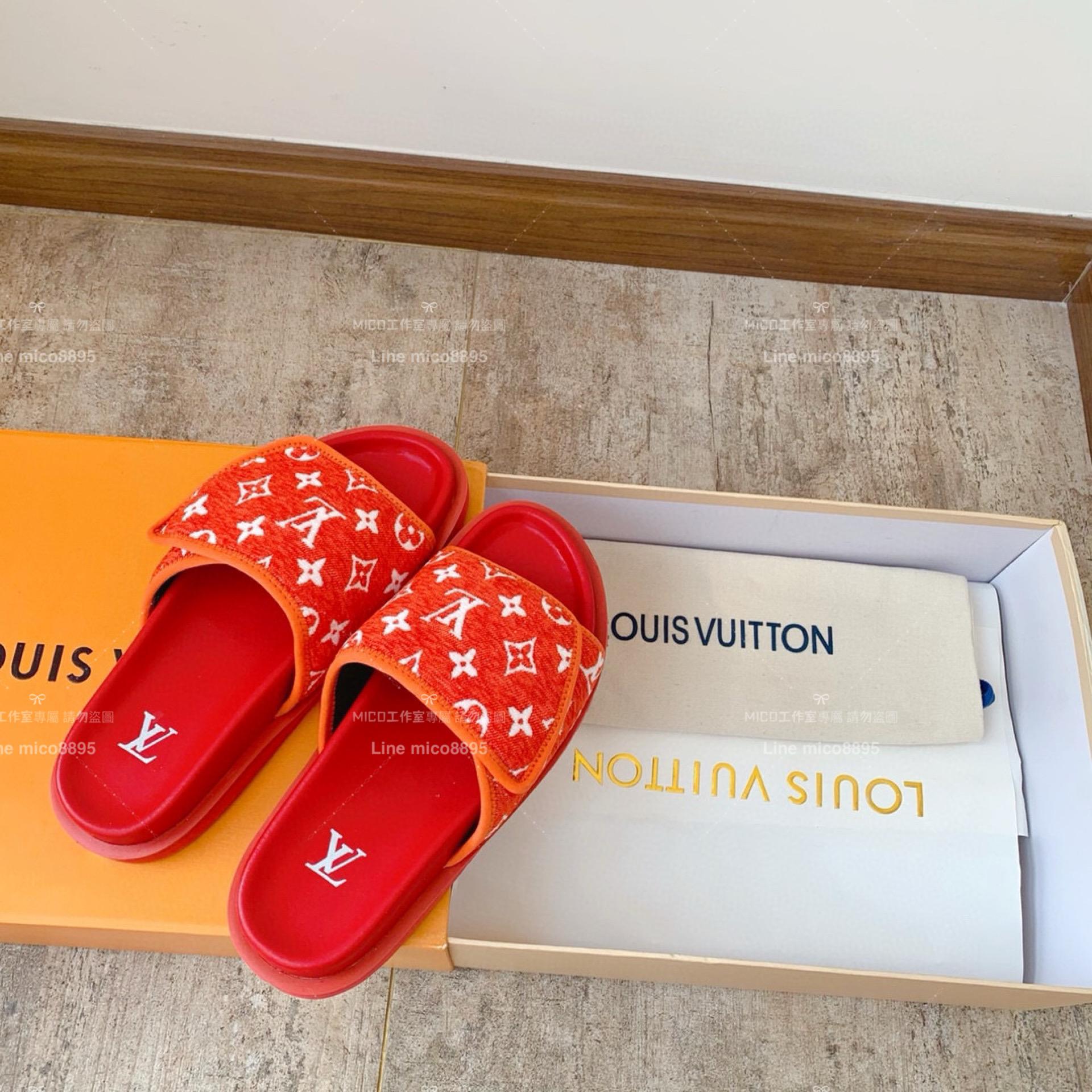 LV  Louis Vuitton ｜情侶款 🧑‍🤝‍🧑 MIAMI系列 老花魔術貼拖鞋 36-45