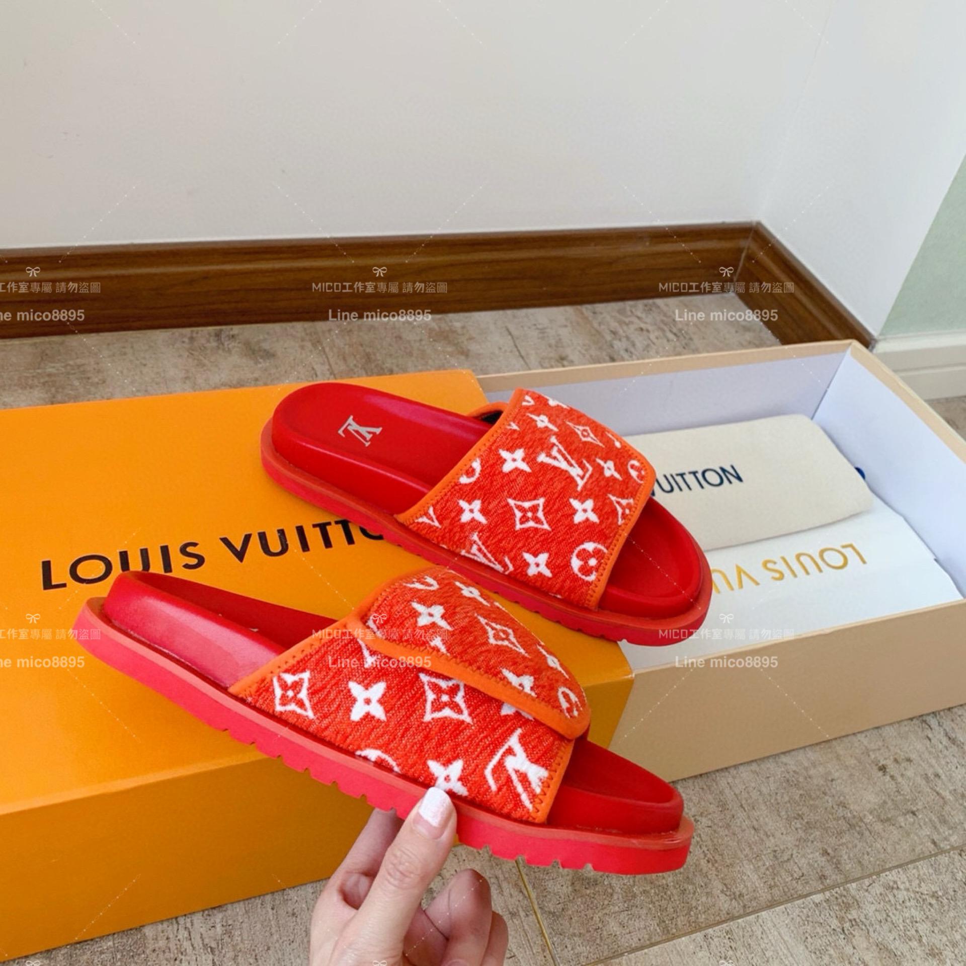 LV  Louis Vuitton ｜情侶款 🧑‍🤝‍🧑 MIAMI系列 老花魔術貼拖鞋 36-45