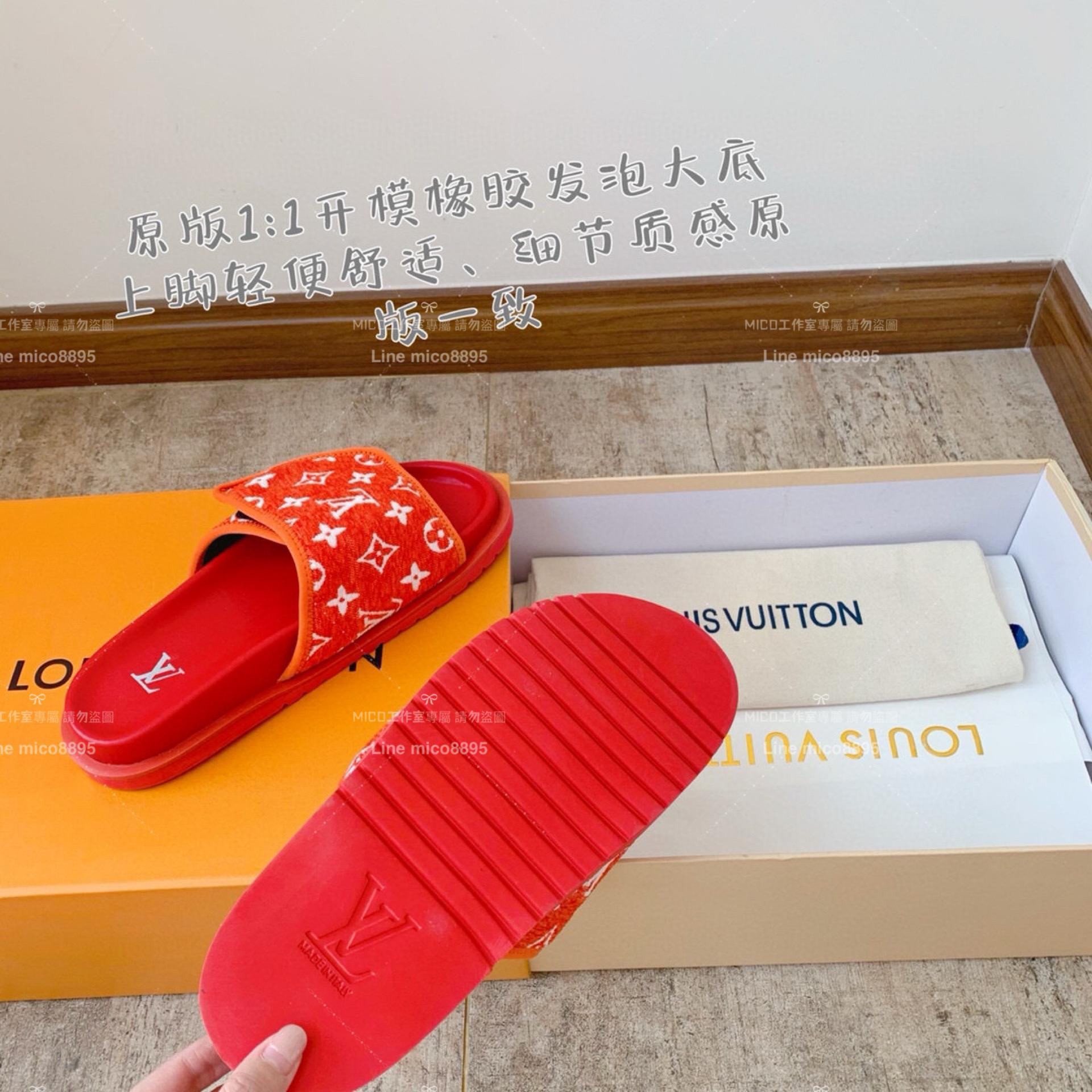 LV  Louis Vuitton ｜情侶款 🧑‍🤝‍🧑 MIAMI系列 老花魔術貼拖鞋 36-45