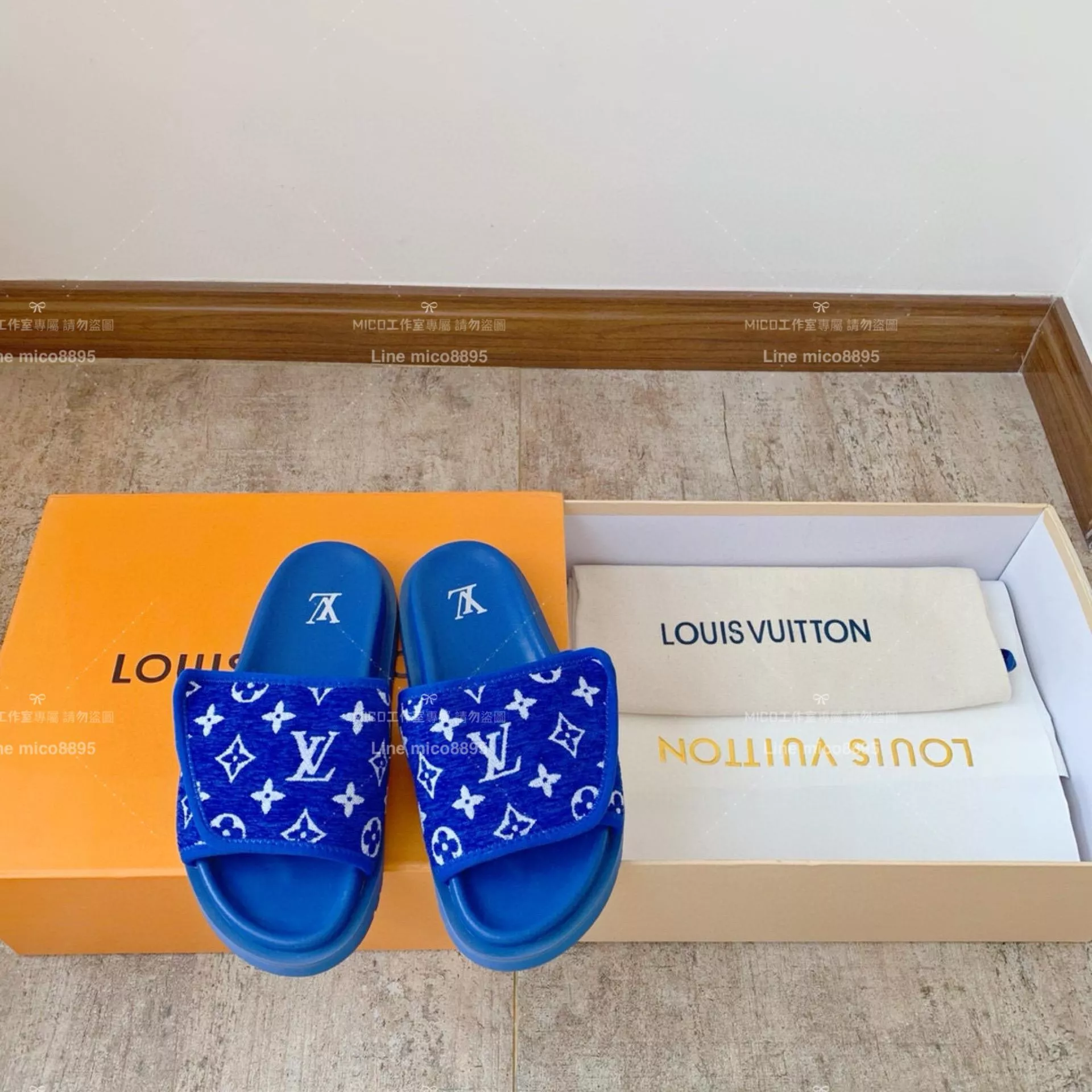 LV  Louis Vuitton ｜情侶款 🧑‍🤝‍🧑 MIAMI系列 老花魔術貼拖鞋 36-45