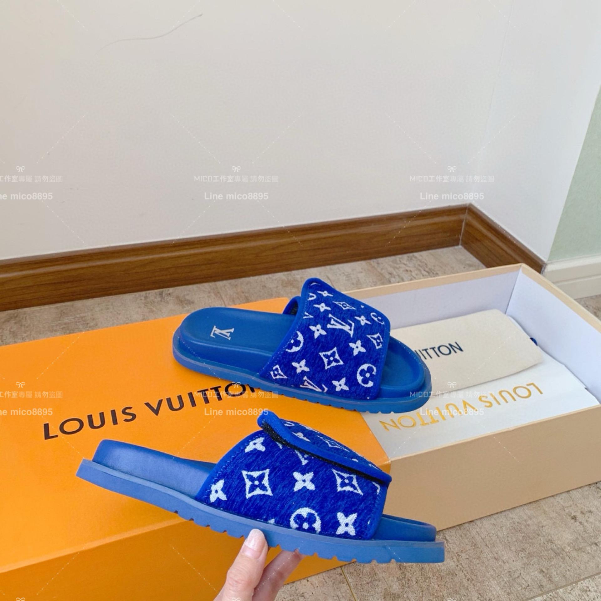 LV  Louis Vuitton ｜情侶款 🧑‍🤝‍🧑 MIAMI系列 老花魔術貼拖鞋 36-45