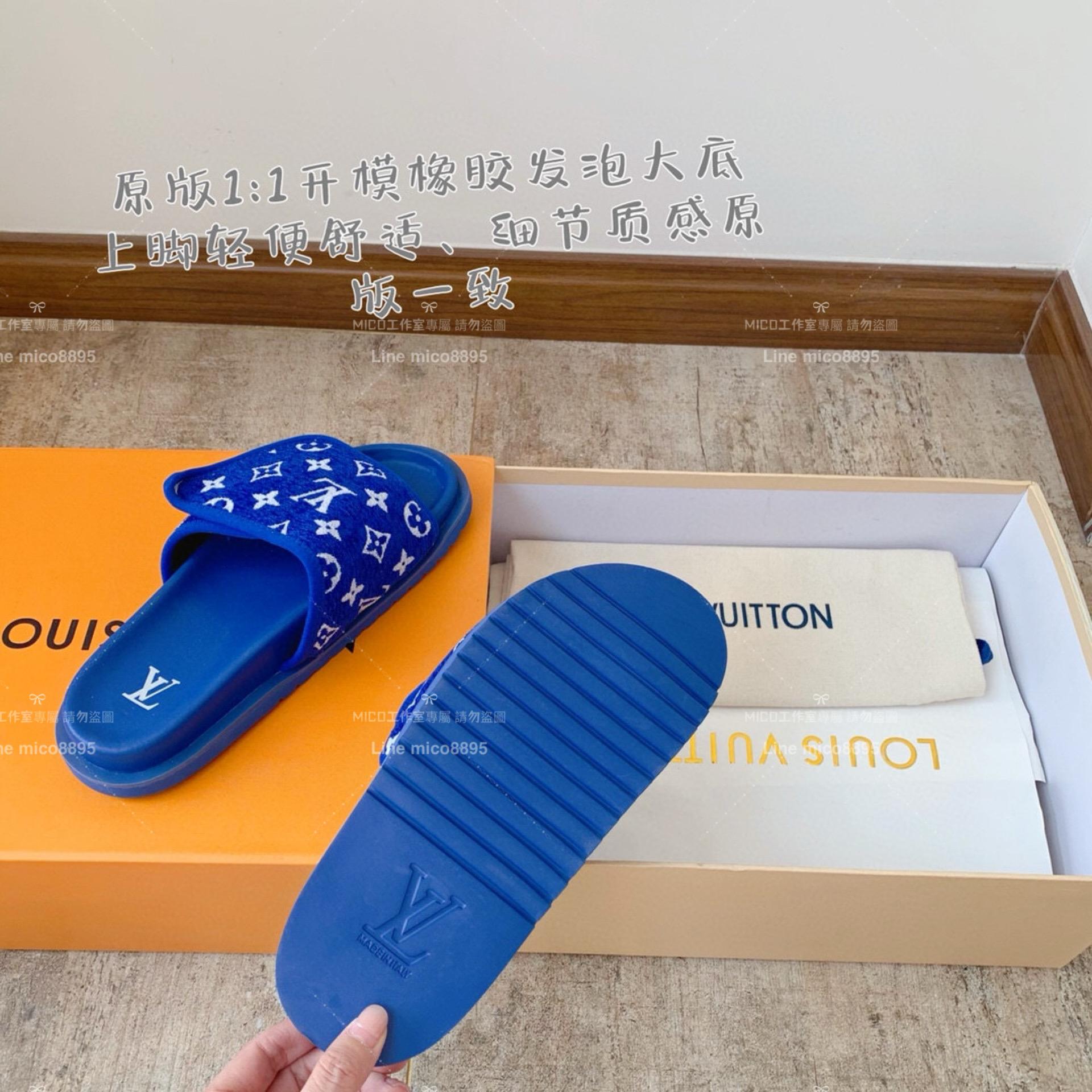 LV  Louis Vuitton ｜情侶款 🧑‍🤝‍🧑 MIAMI系列 老花魔術貼拖鞋 36-45