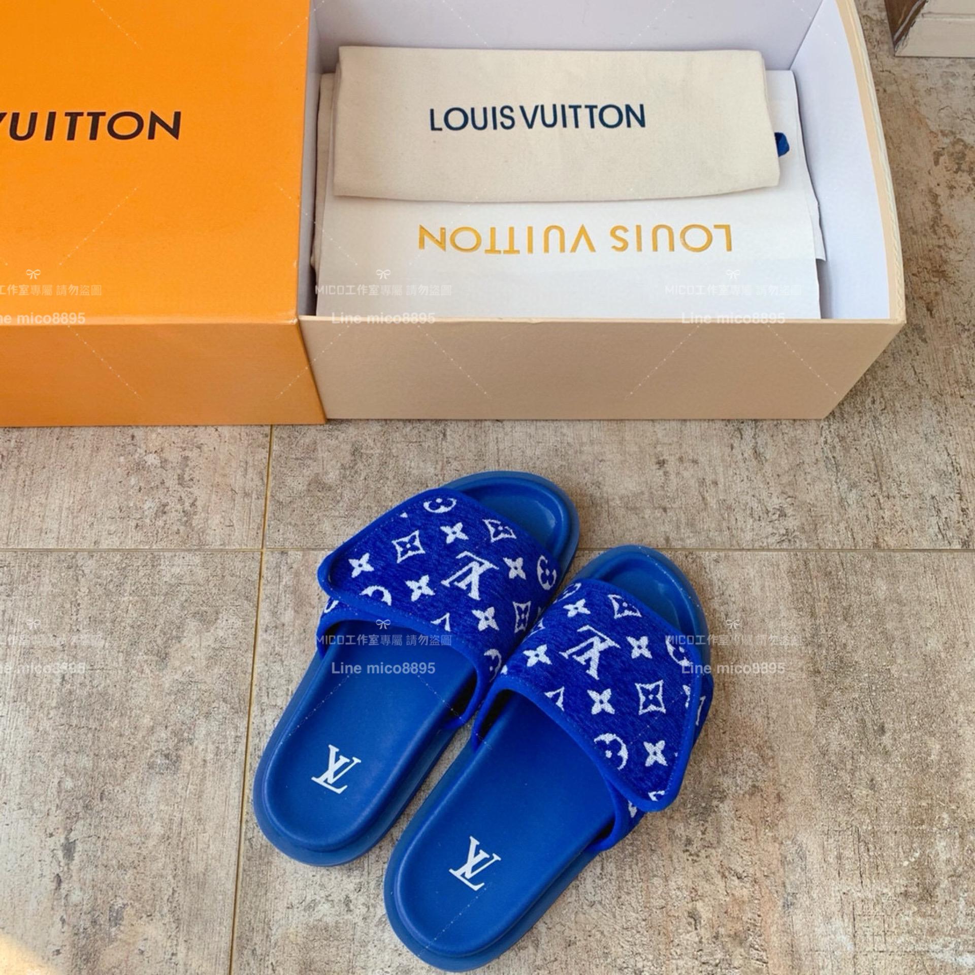 LV  Louis Vuitton ｜情侶款 🧑‍🤝‍🧑 MIAMI系列 老花魔術貼拖鞋 36-45