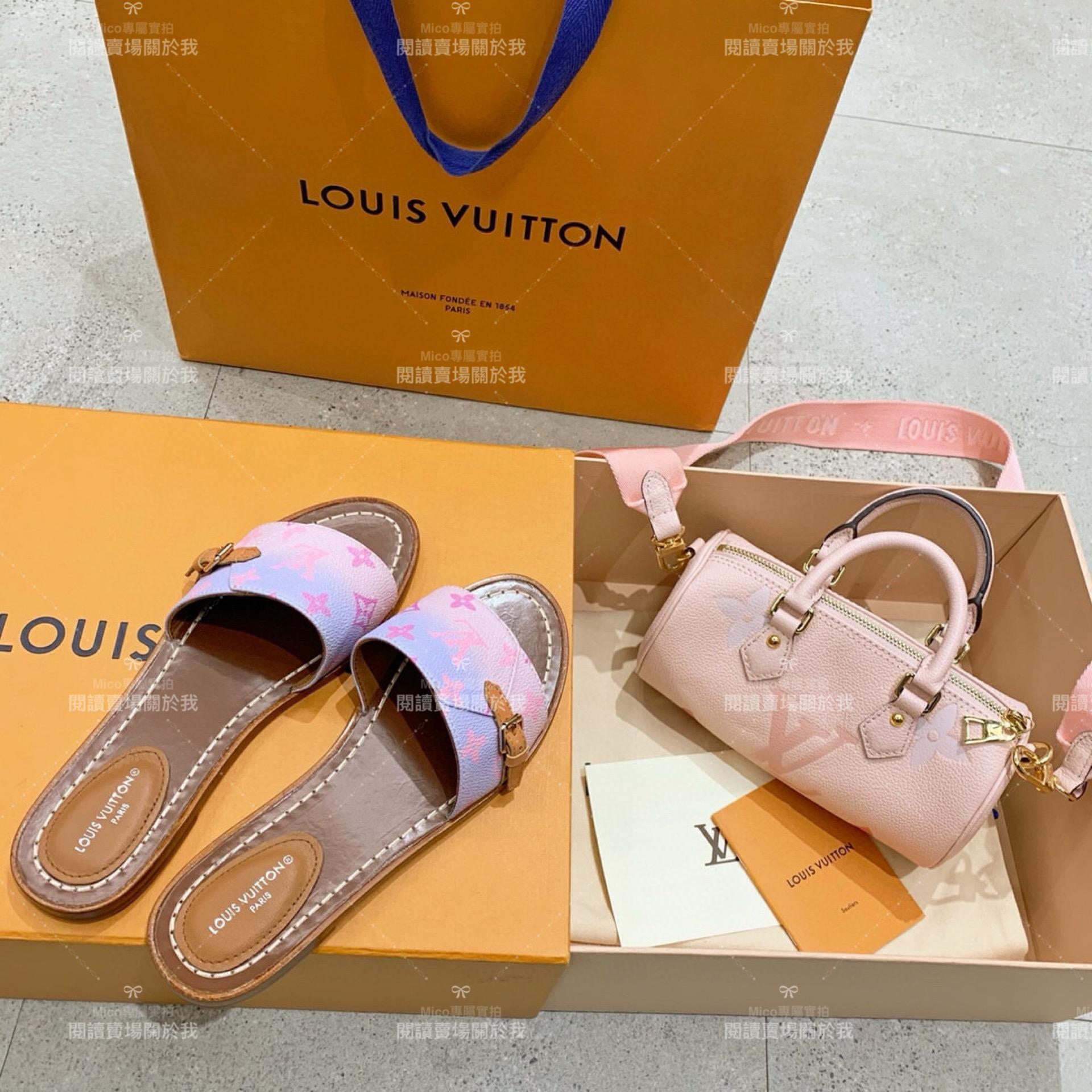 LV  Louis Vuitton ｜LOCK IT 漸變色 平底拖鞋 35-40