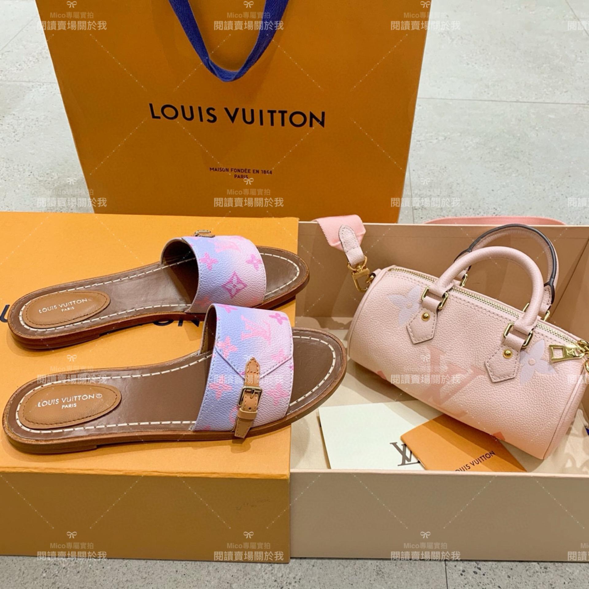 LV  Louis Vuitton ｜LOCK IT 漸變色 平底拖鞋 35-40