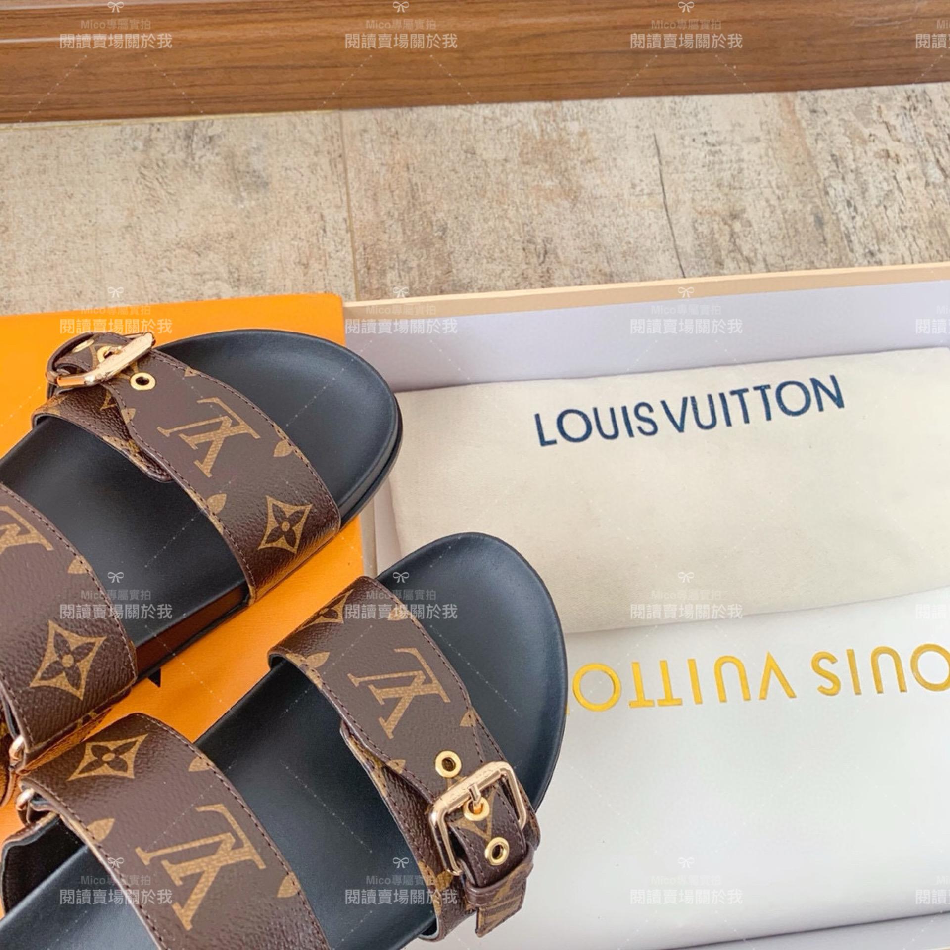 LV  Louis Vuitton ｜Bom dia系列 老花涼拖鞋 35-40