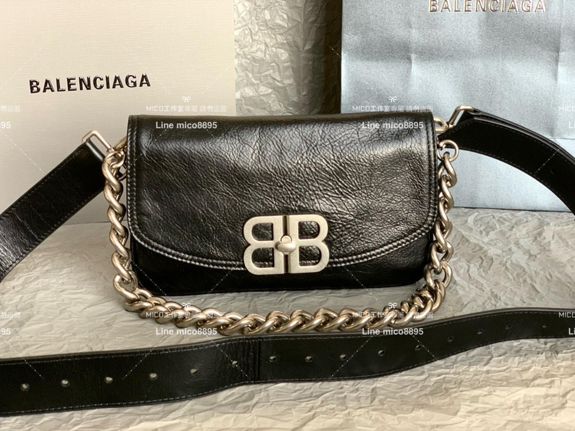 Balenciaga  小號黑色 23cm BB Soft 斜挎｜單肩包 男女同款 個性街頭潮流風格