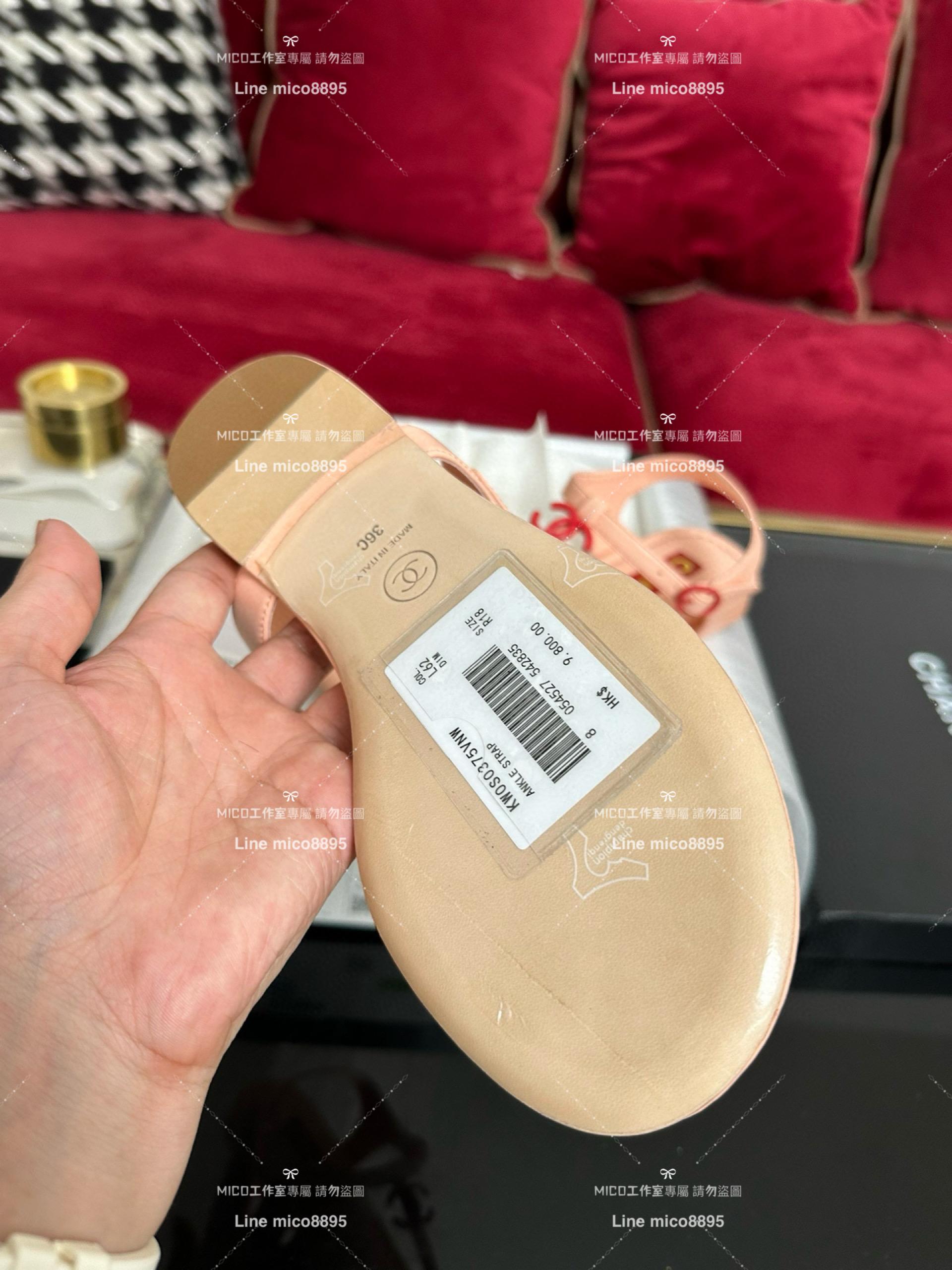 CHANEL 香奈兒 春夏 雙C真皮夾腳涼鞋 35-40