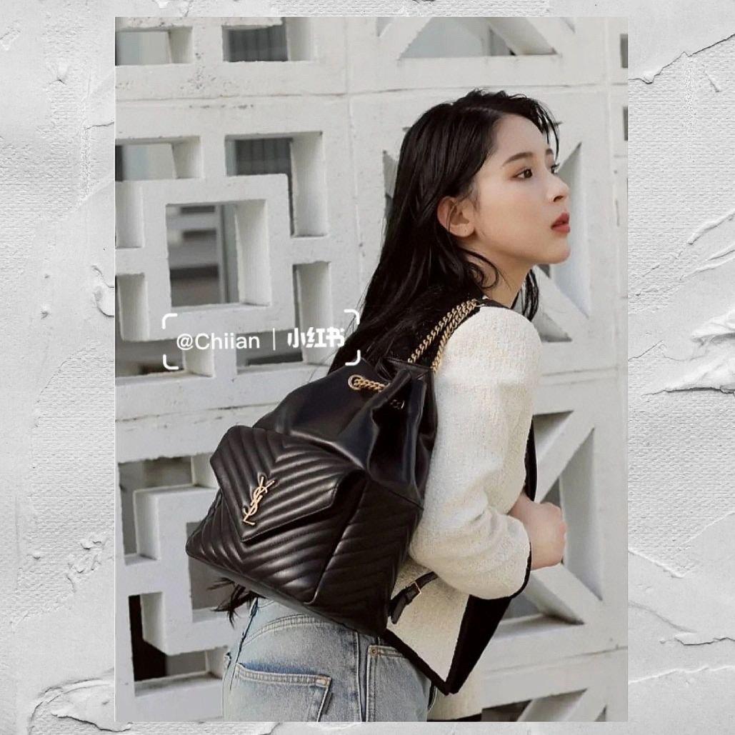 YSL 𝗦𝗮𝗶𝗻𝘁 𝗟𝗮𝘂𝗿𝗲𝗻𝘁 聖羅蘭 黑色 Joe Backpack 小羊皮後背包 22cm