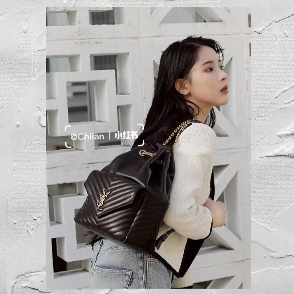 YSL 𝗦𝗮𝗶𝗻𝘁 𝗟𝗮𝘂𝗿𝗲𝗻𝘁 聖羅蘭 黑色 Joe Backpack 小羊皮後背包 22cm